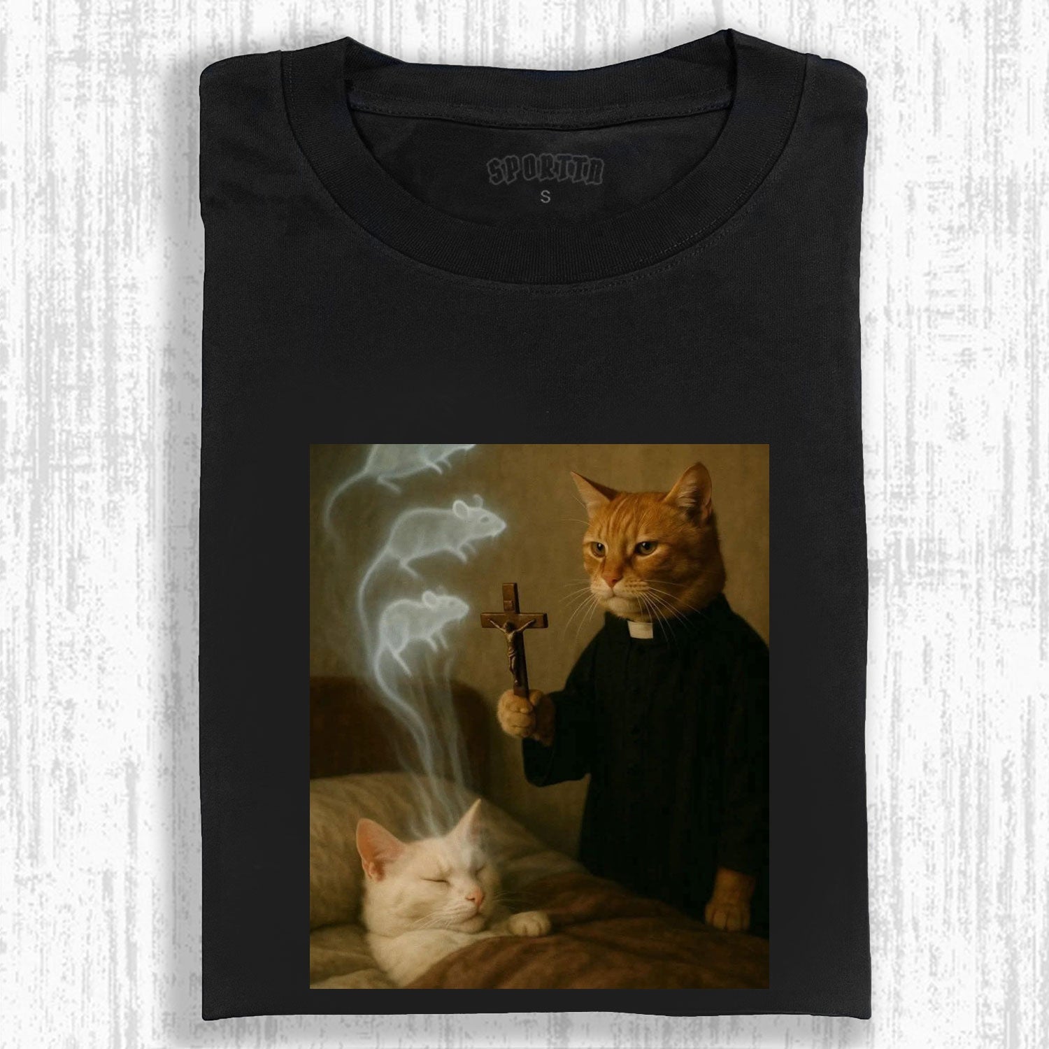 CAT PRIEST & GHOST MICE T - SHIRT
