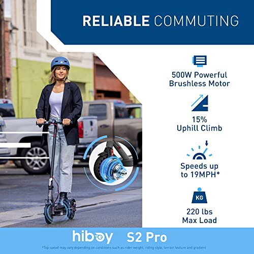 Hiboy Folding Electric Scooter, 500W Motor, 10in Solid Tires - S2 Pro - Image 8 Hiboy Folding Electric Scooter, 500W Motor, 10in Solid Tires - S2 Pro - Image 8