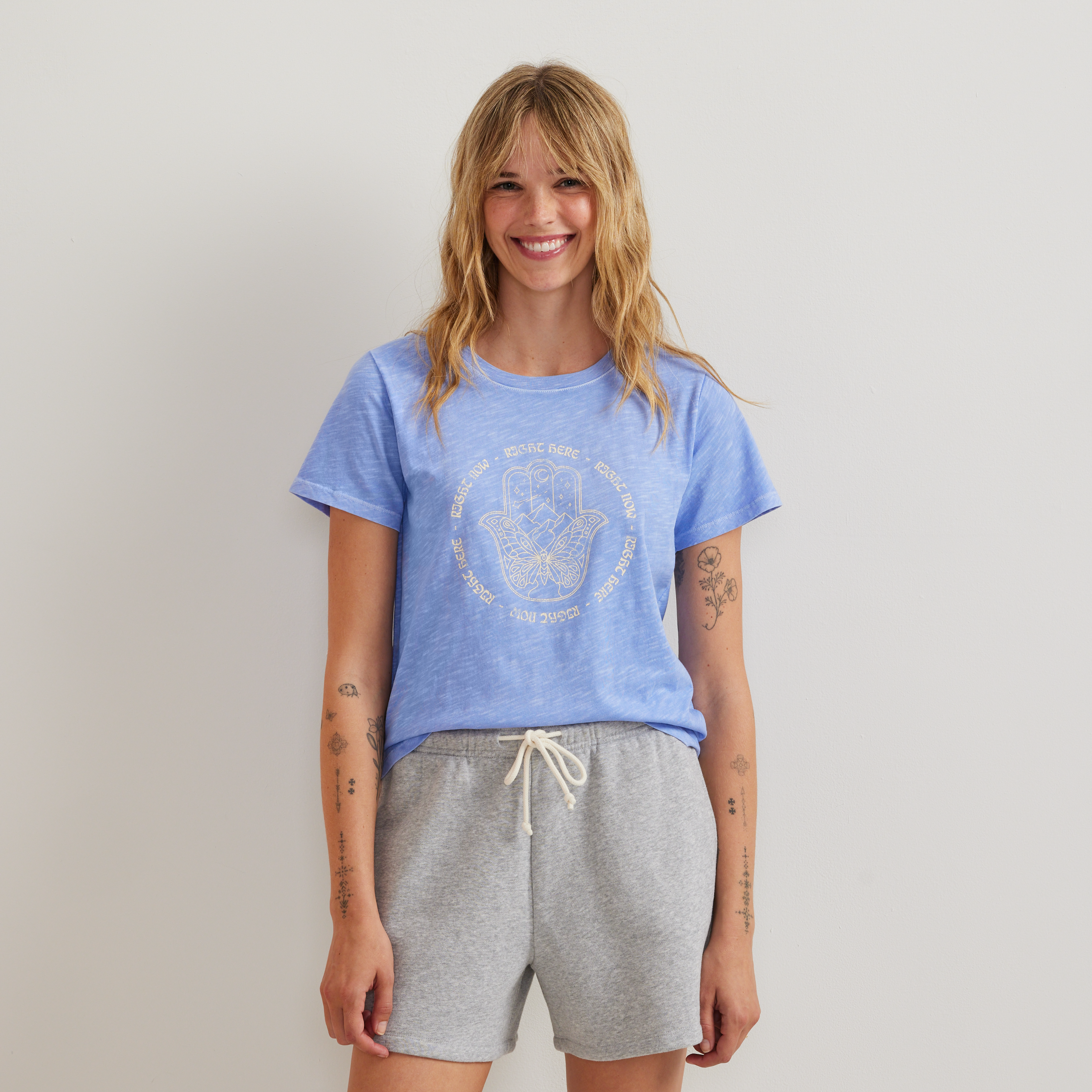 Women's Graphic T-Shirt - Right Here Right Now - Eddie Bauer Outlet