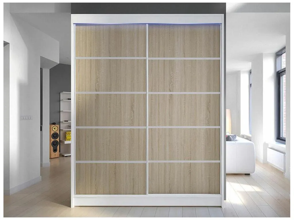 Armario Patriciabaezcasa 145 Blanco | Patriciabaezcasa 200x150x58cm Puertas de armario - Correderas
