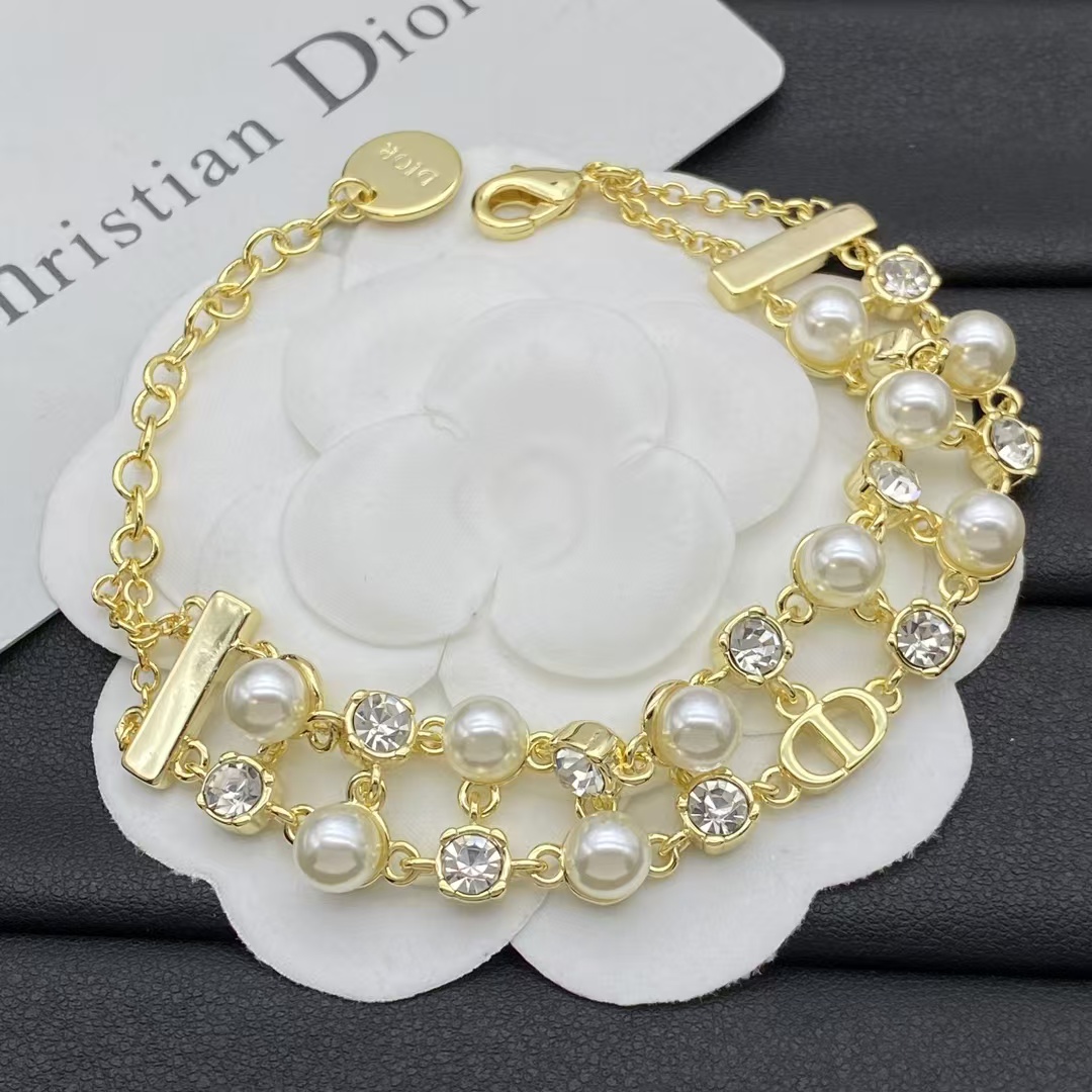 Dior Two Row Pearl Bracelet - Original Replica Club