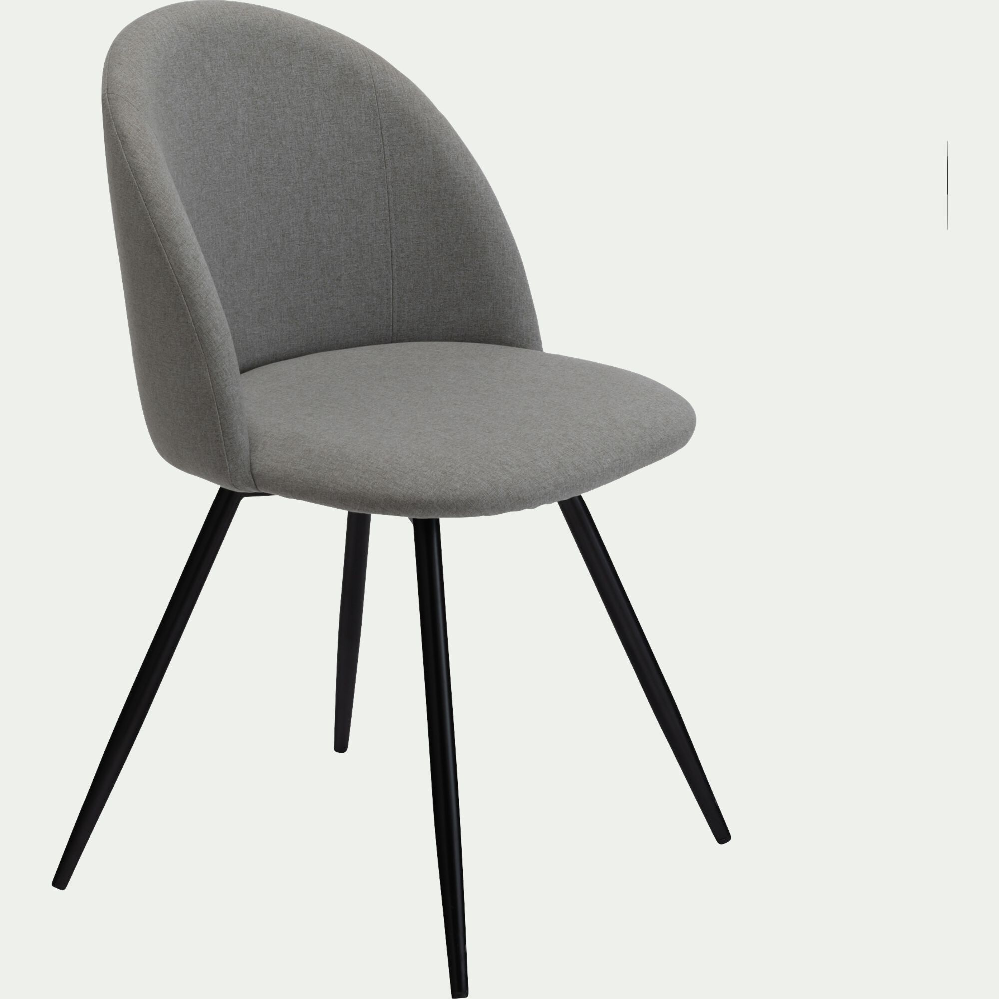 FIONA - Chaise de bureau en tissu - gris vésuve
