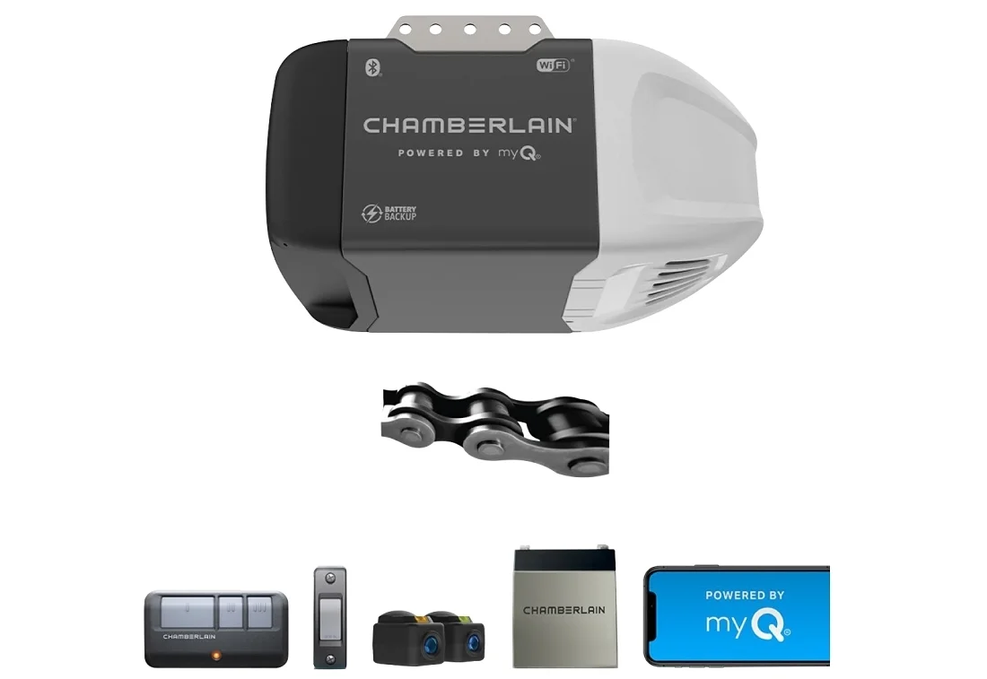 Chamberlain 0.5 HP Chain Drive Smart Garage Door Opener With 7 ft Rail - C2212T - Image 8 Chamberlain 0.5 HP Chain Drive Smart Garage Door Opener With 7 ft Rail - C2212T - Image 8