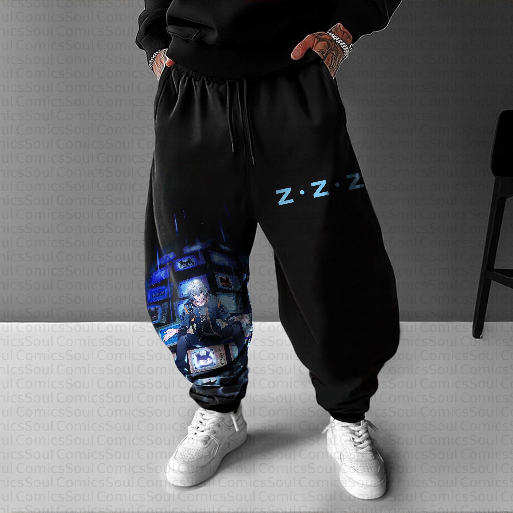 Unisex Casual Streetwear Plush Pants