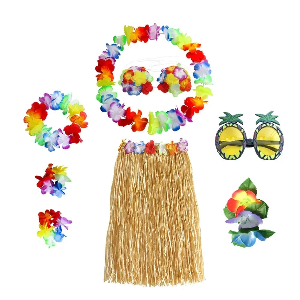 Halloween Costumes Hawaiian Hula Party Outfit Set - Image 12 Halloween Costumes Hawaiian Hula Party Outfit Set - Image 12