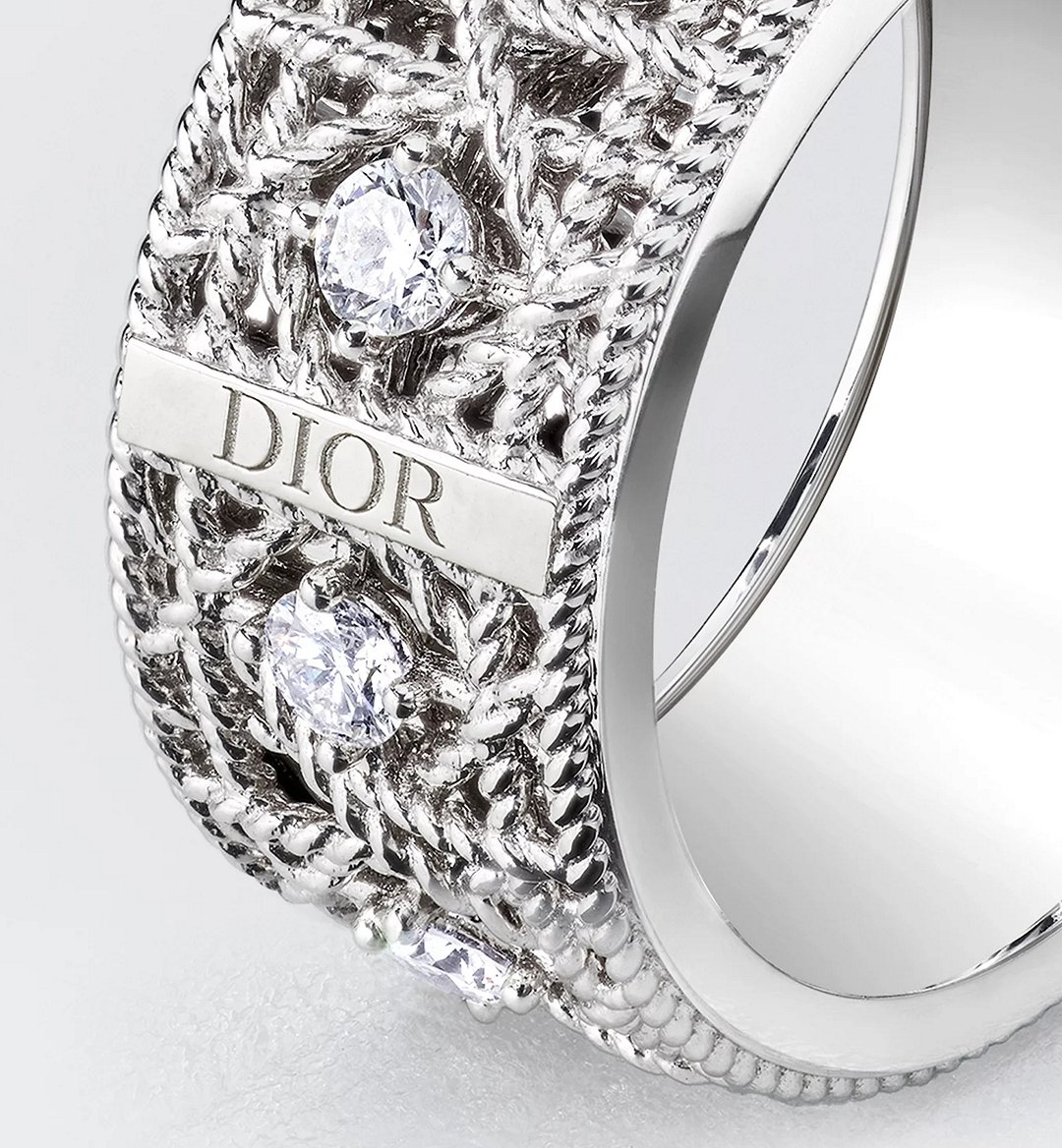 Replicate My Dior Ring White Gold and Diamonds(1:1 replica) - Original Replica Club