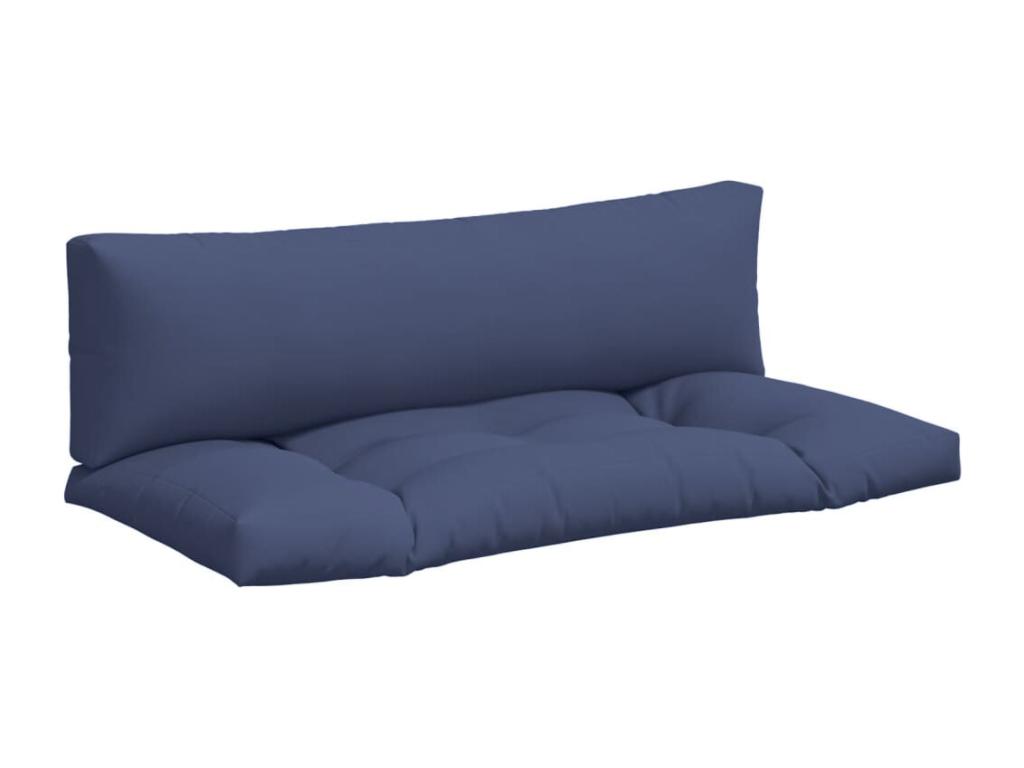 Cojines para muebles de palets 2 uds tela Oxford azul marino