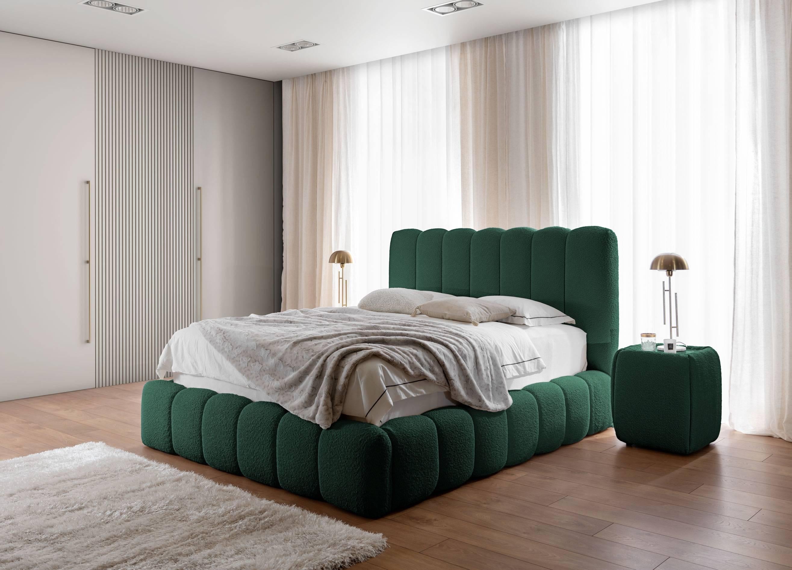 Blokker Dawn Bedframe met Opbergruimte - 200 x 200 cm - Groen