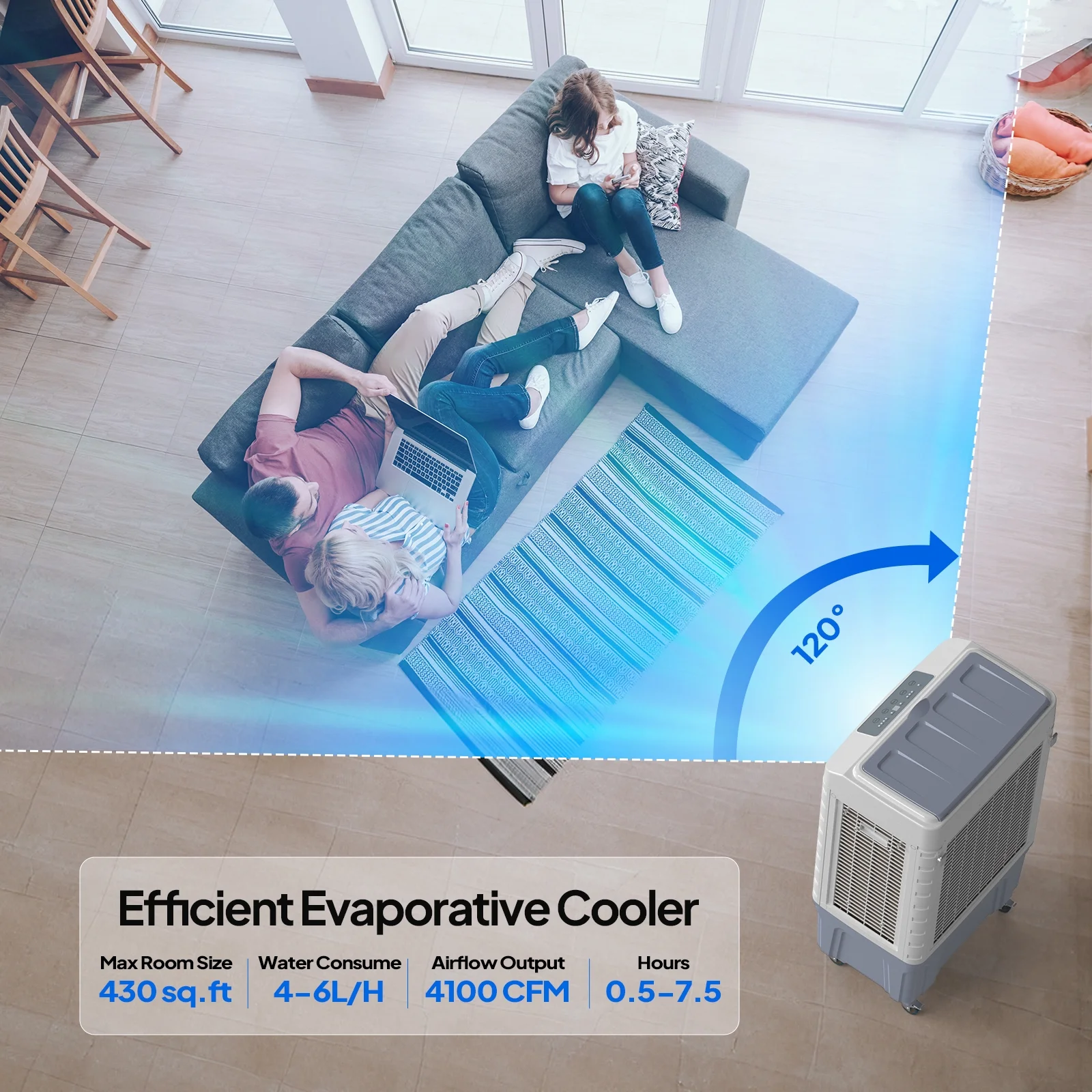 ROVSUN Portable Air Conditioners, White - Image 14