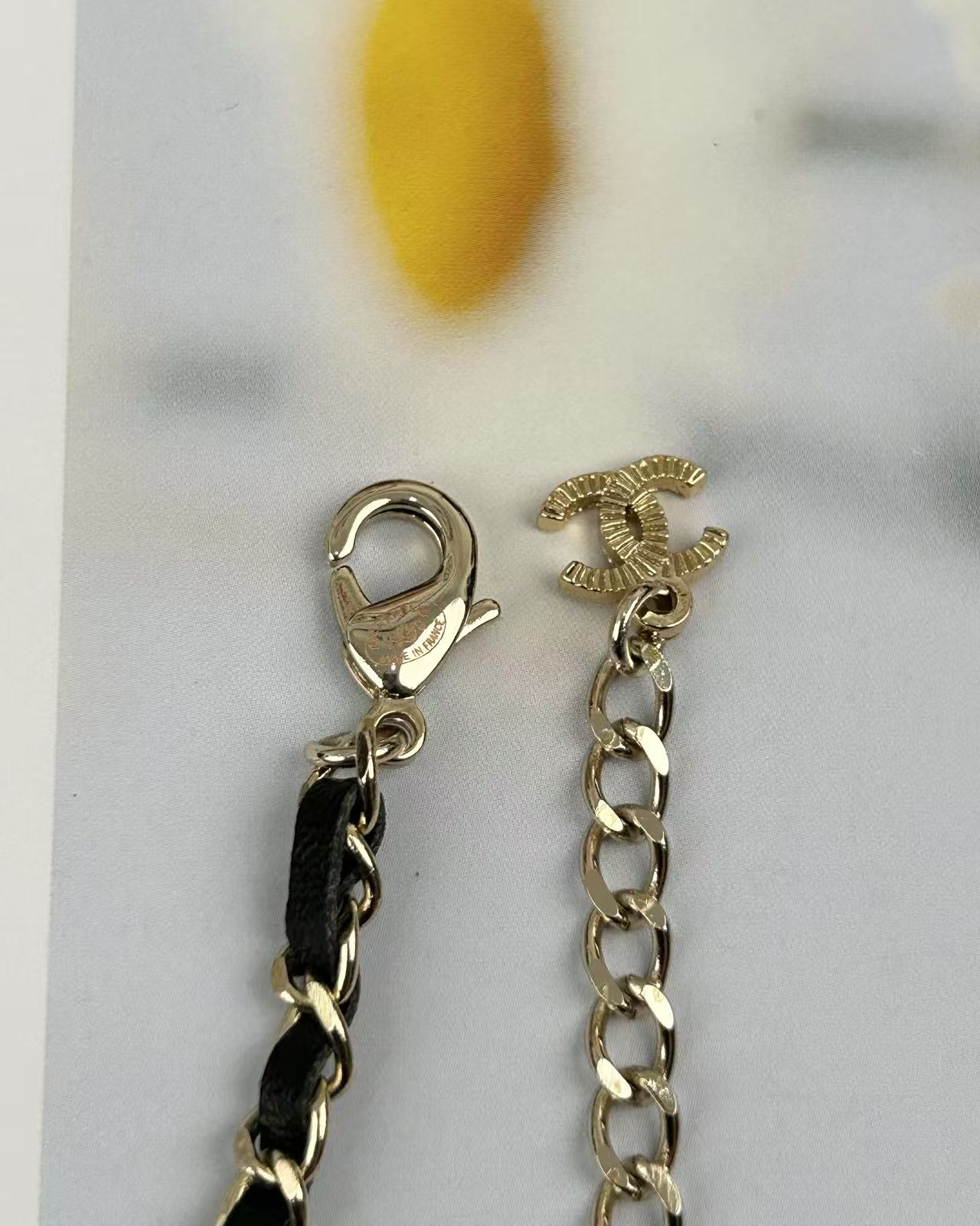 Chanel Leather Chain Choker Necklace - Original Replica Club