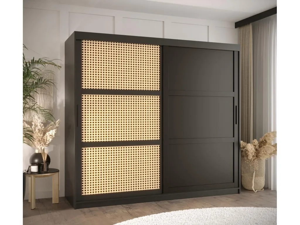 ARMARIO Vivircalido 3 DE PUERTAS CORREDERAS 200/200/62 2 puertas (negro) 59545plcn