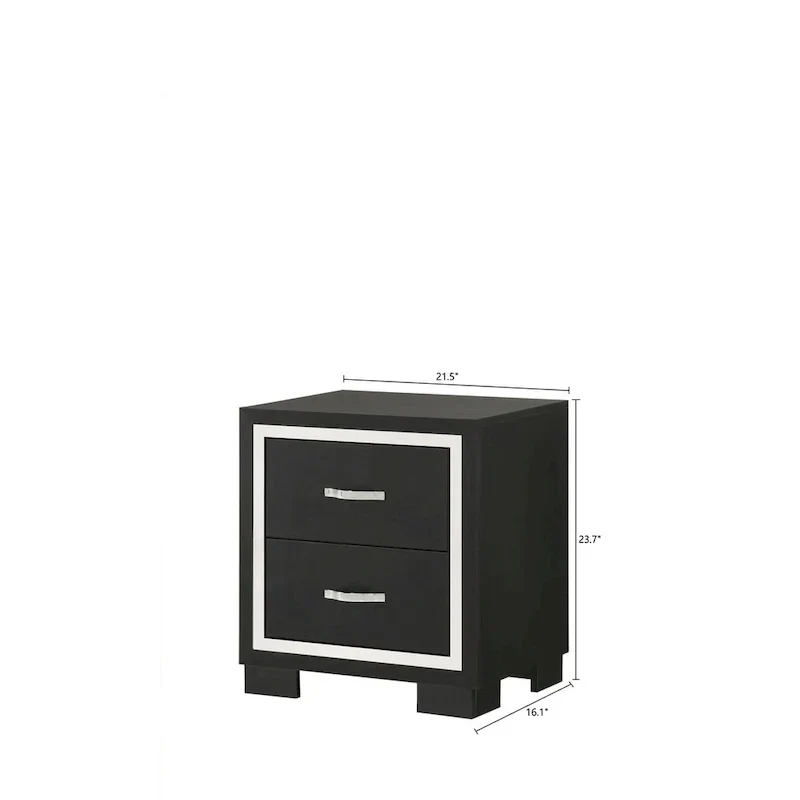 Pedro 6-Piece Black Velvet Upholstered Bedroom Collection