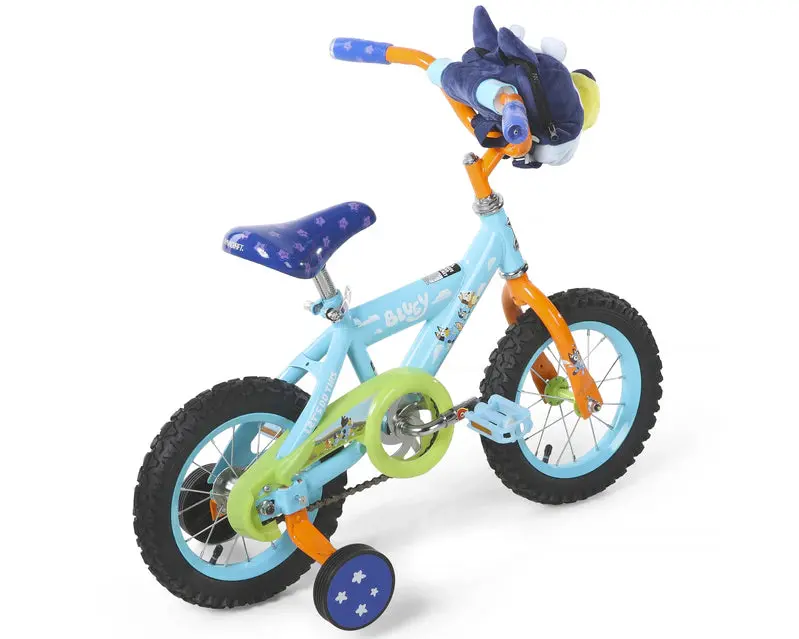 Bluey 12-Inch Kids' BMX Bike With Steel Frame, Coaster Brake, Training Wheels And Plush Carry Bag - Ages 3-5 - Image 3 Bluey 12-Inch Kids' BMX Bike With Steel Frame, Coaster Brake, Training Wheels And Plush Carry Bag - Ages 3-5 - Image 3