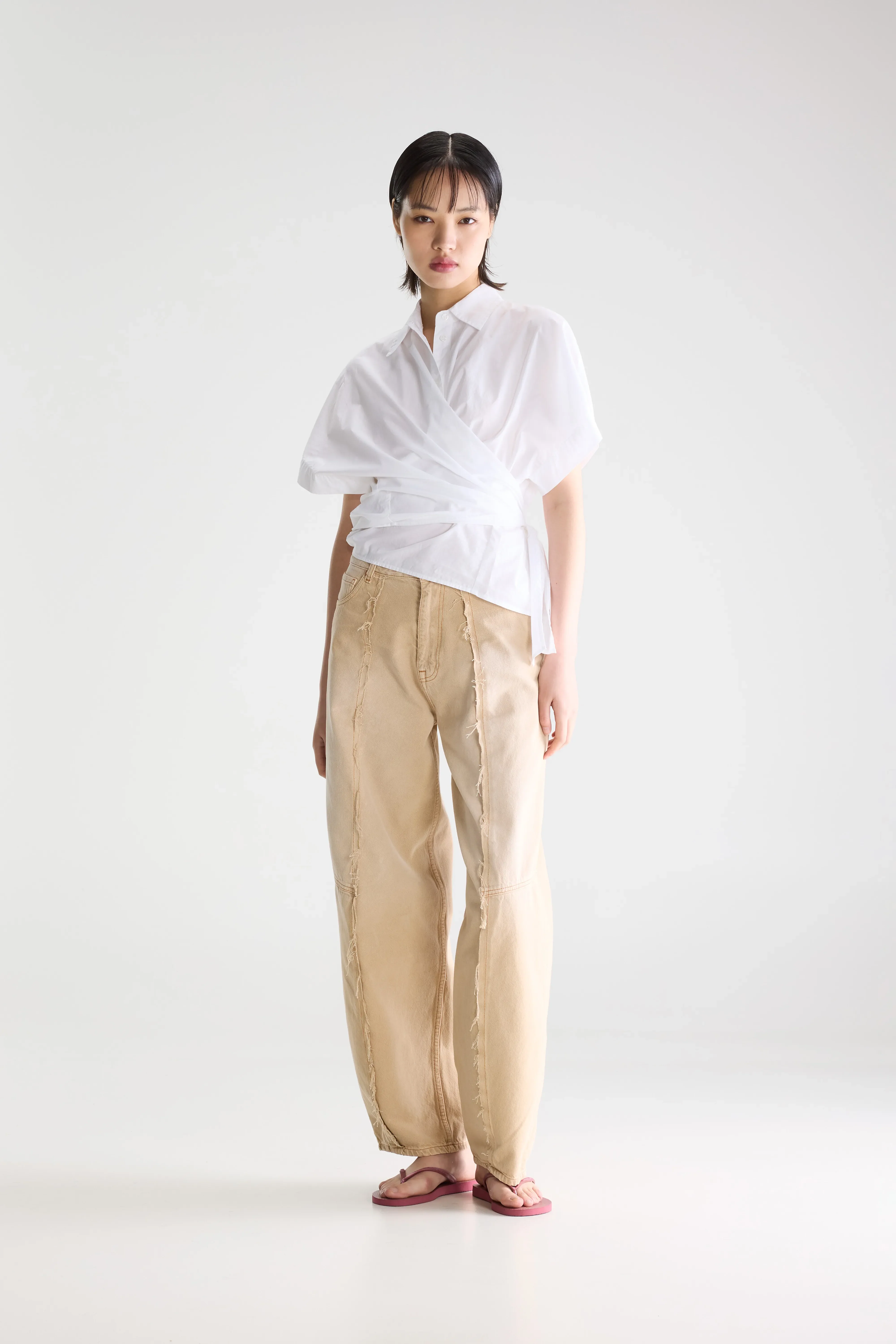 Bellerose Coral tie-up blouse (261 / W / WHITE)