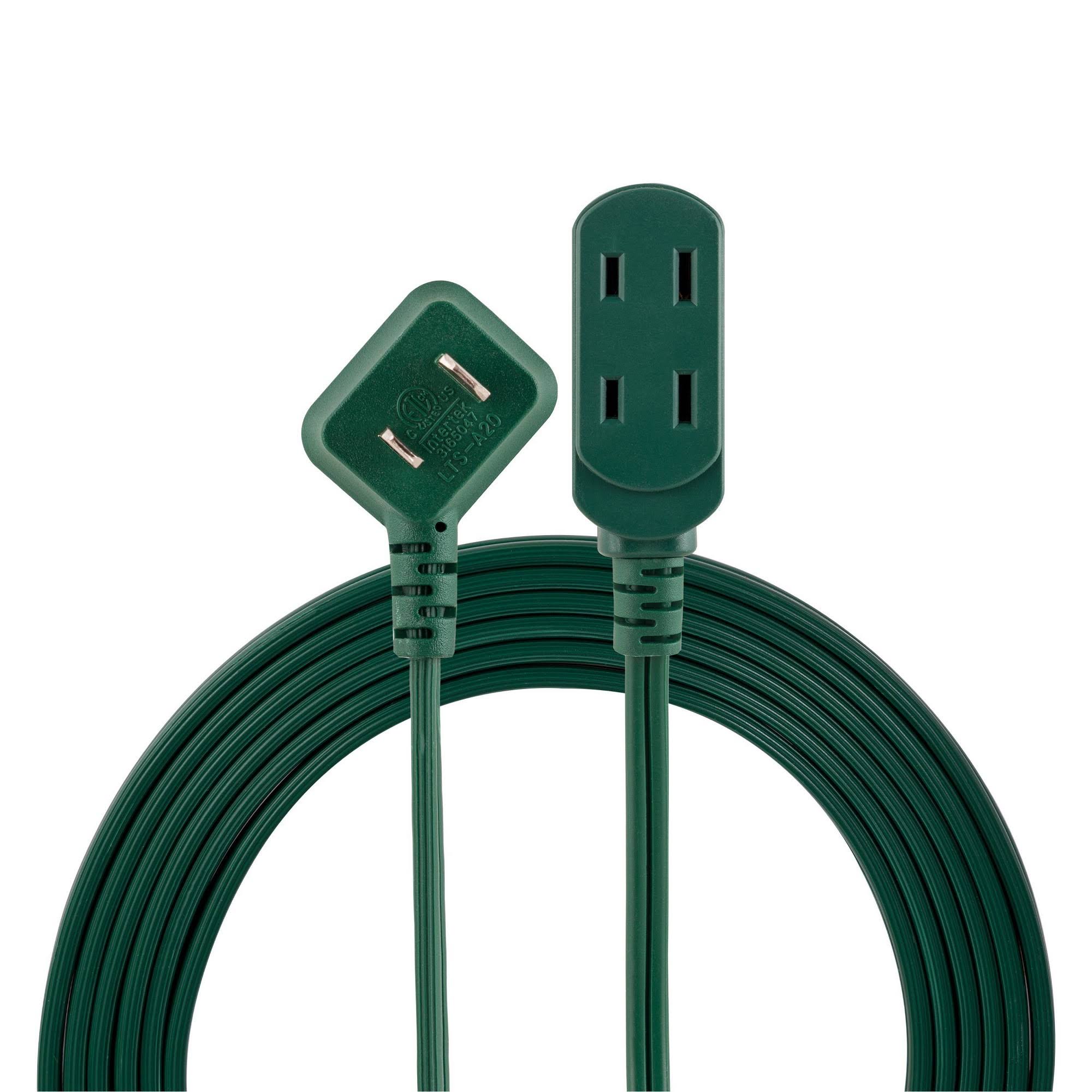 Philips 3-Outlet Polarized Extension Cord - Indoor, Green, 15 ft(15 ft)