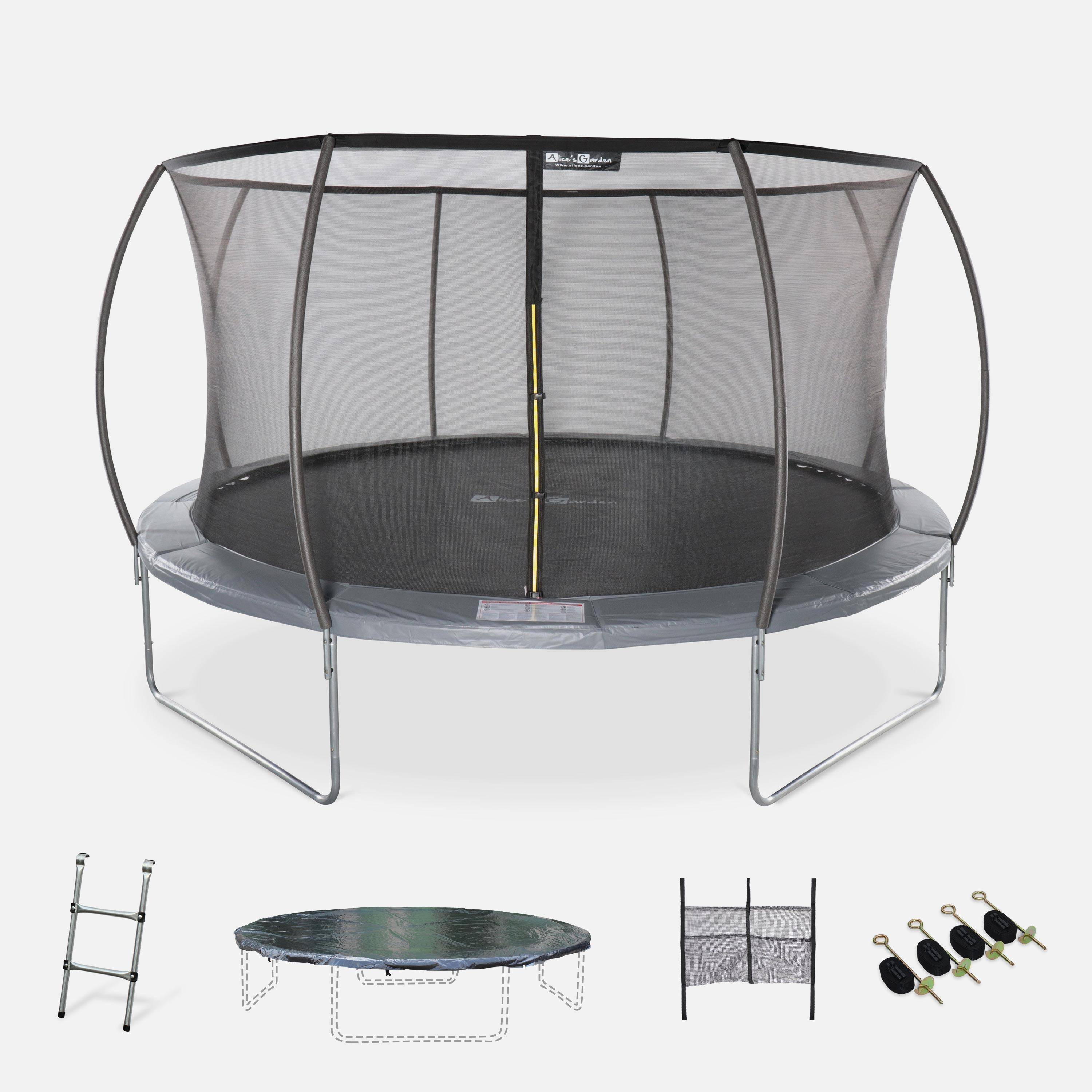 Venus Inner XXL - Cama elástica red interior con pack de accesorios, 430cm