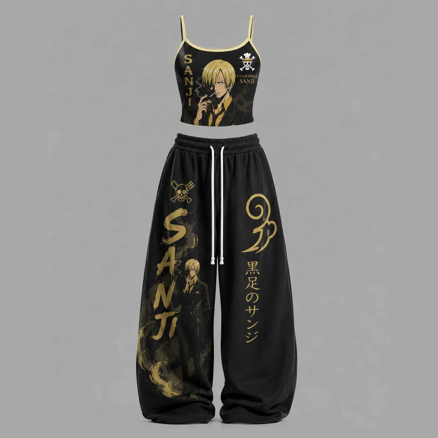One Piece Top & Elasticated Trousers Two-Piece Set