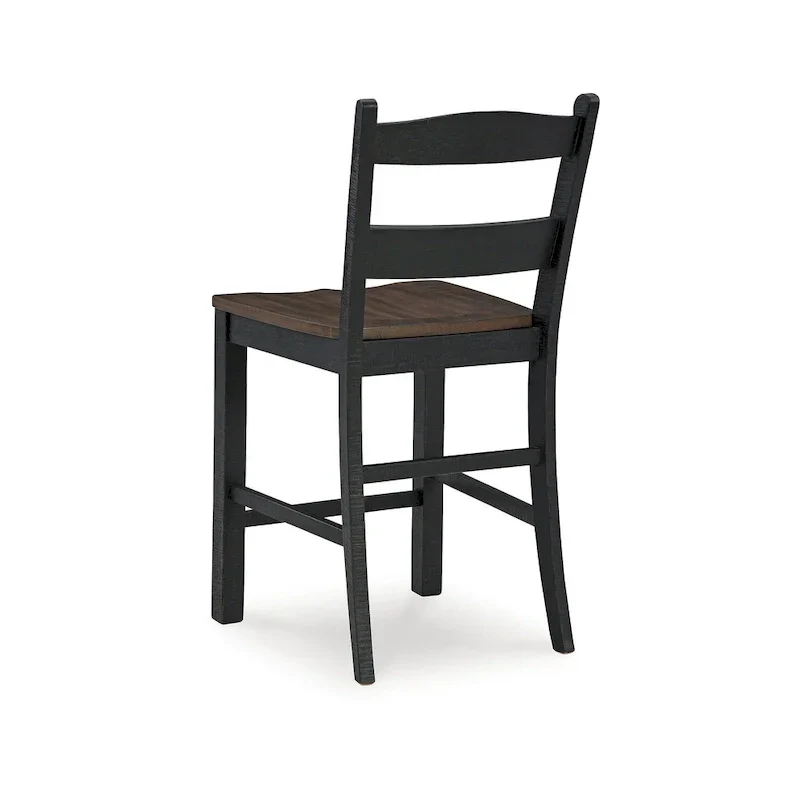 Signature Design by Ashley Valebeck Black and Brown Counter Height Barstool - Dimensions: 20W x 22D x 39H
