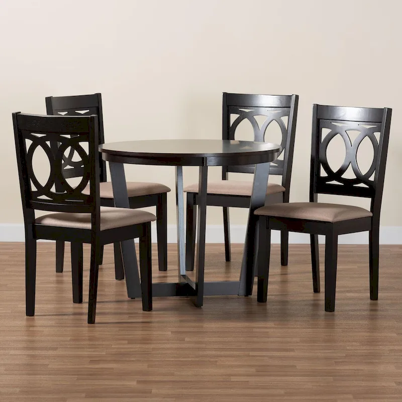 Kara Contemporary 5-Piece Wooden Dining Set