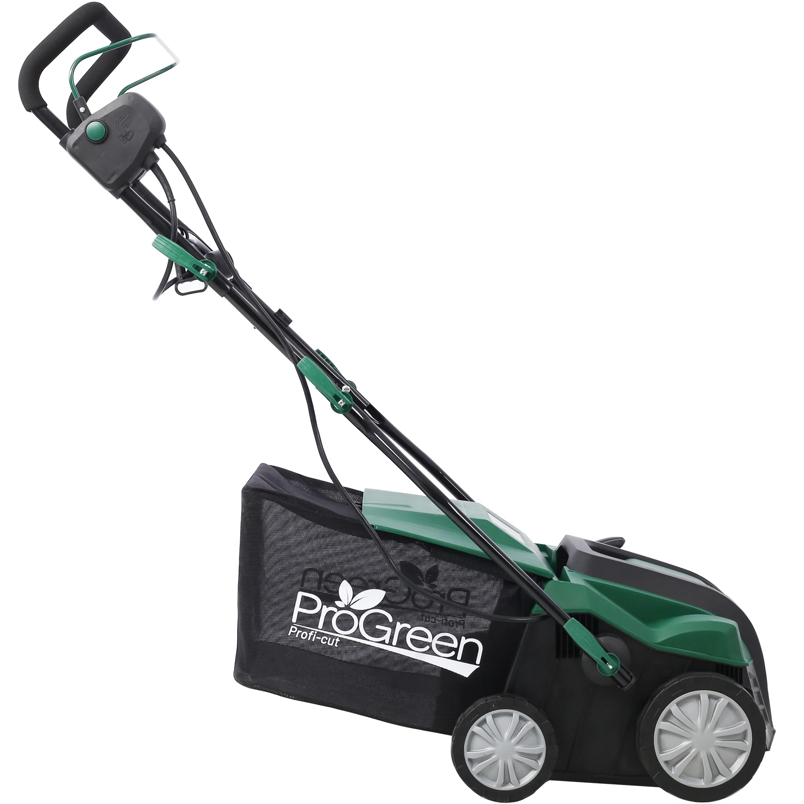 Dethatcher and Scarifier, Seizeen 16-Inch Lawn Dethatcher Scarifier 2-IN-1 Gardening Equipment, Powerful 15 Amp Electric Dethatcher & Scarifier, Height Adjustable, 58QT Removable Thatch Bag - Image 2