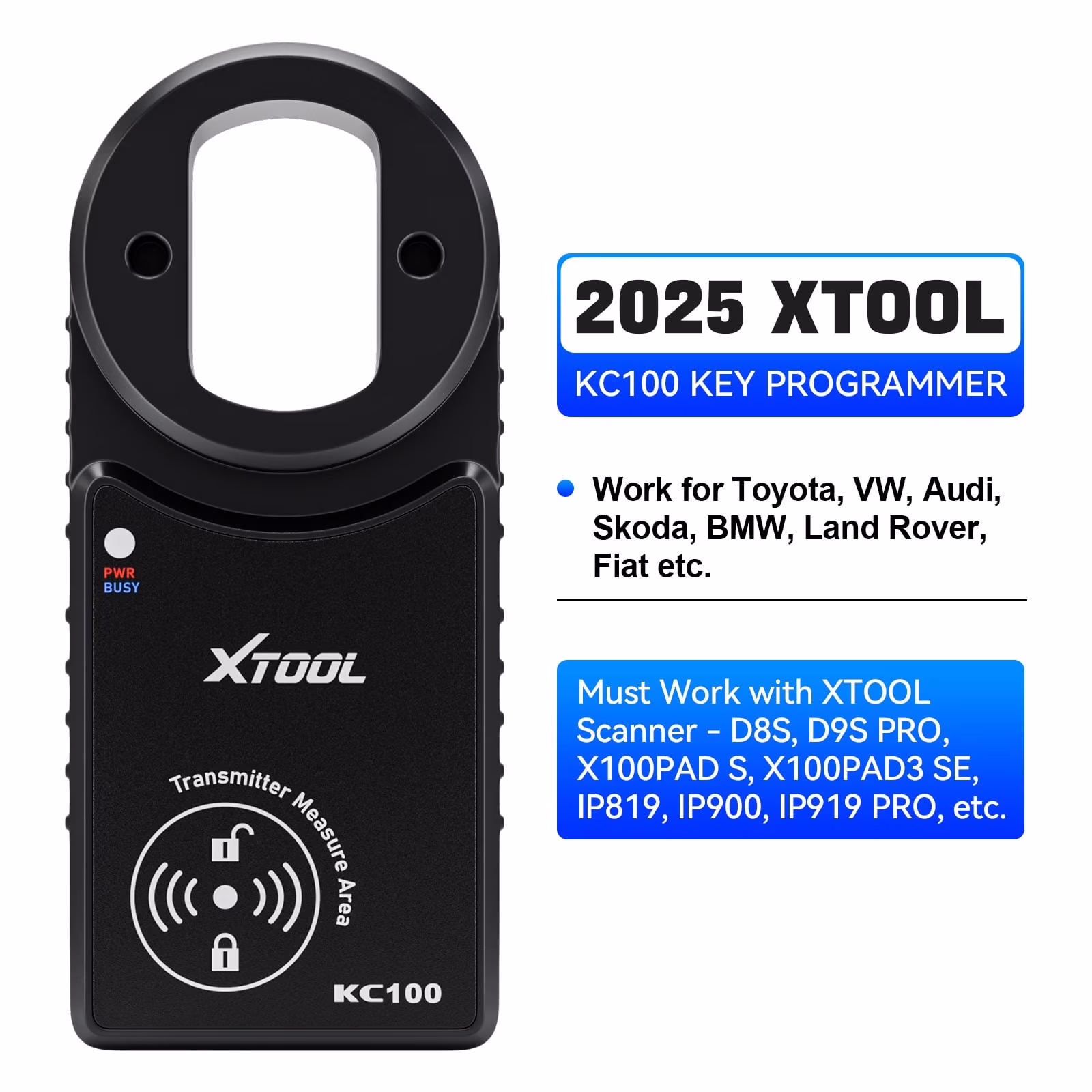 XTOOL KC100 Automotive Key Fob Programmer Tool Toyota Lexus Works with X100 PAD3 OBD2 Scanner(KC100)