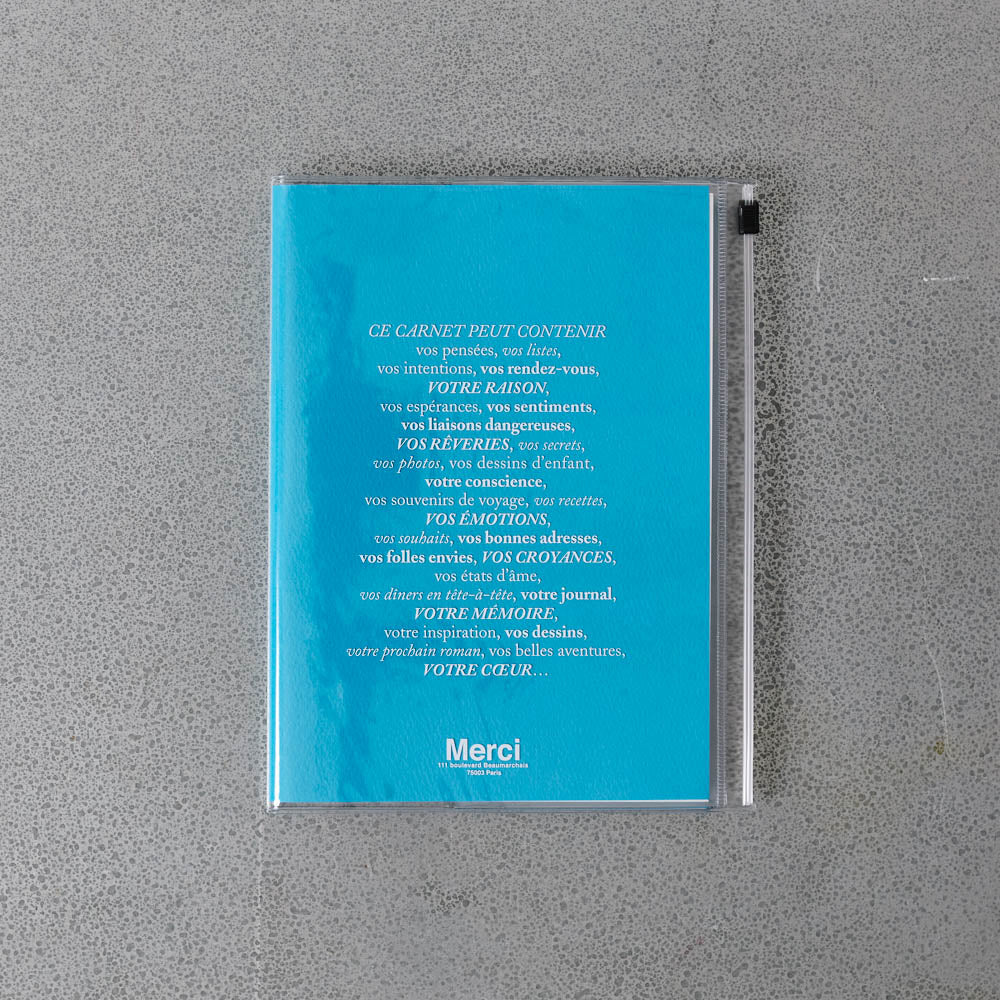 Carnet Merci - Bleu canard