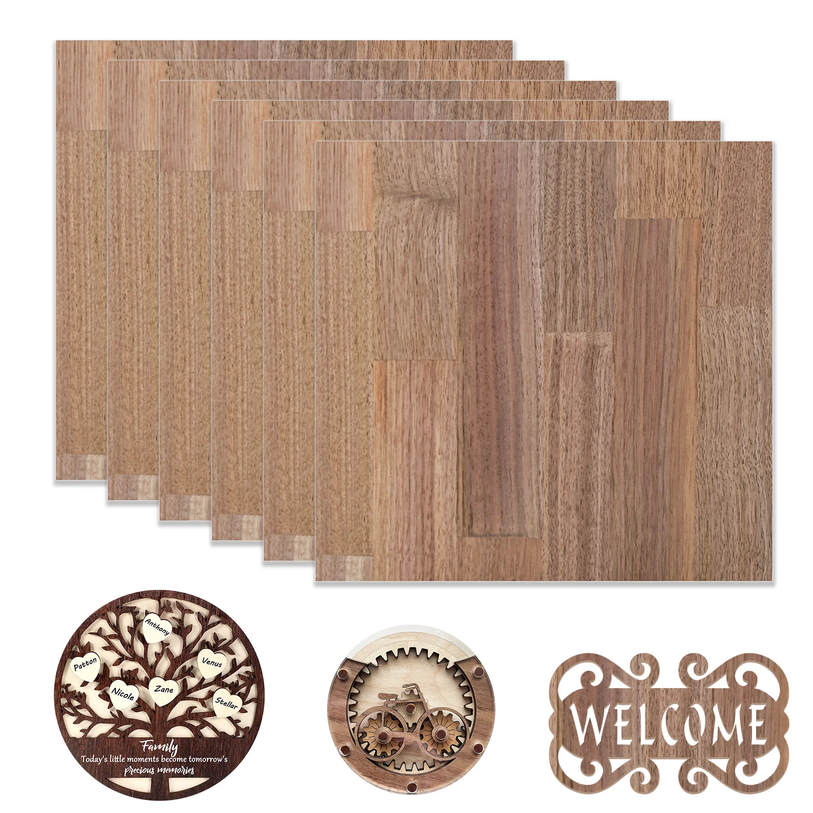 Longer Diversified Plywood Sheets for Your DIY Projects (11.8 x 11.8“ x 0 .118”)