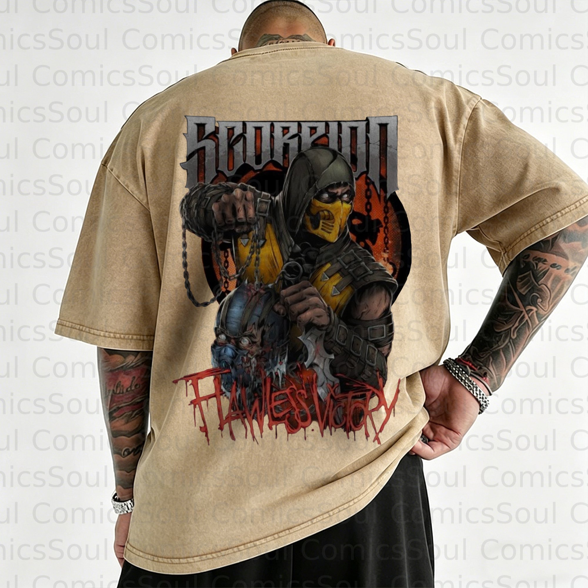 Unisex Anime Inspired Vintage Washed T-Shirt