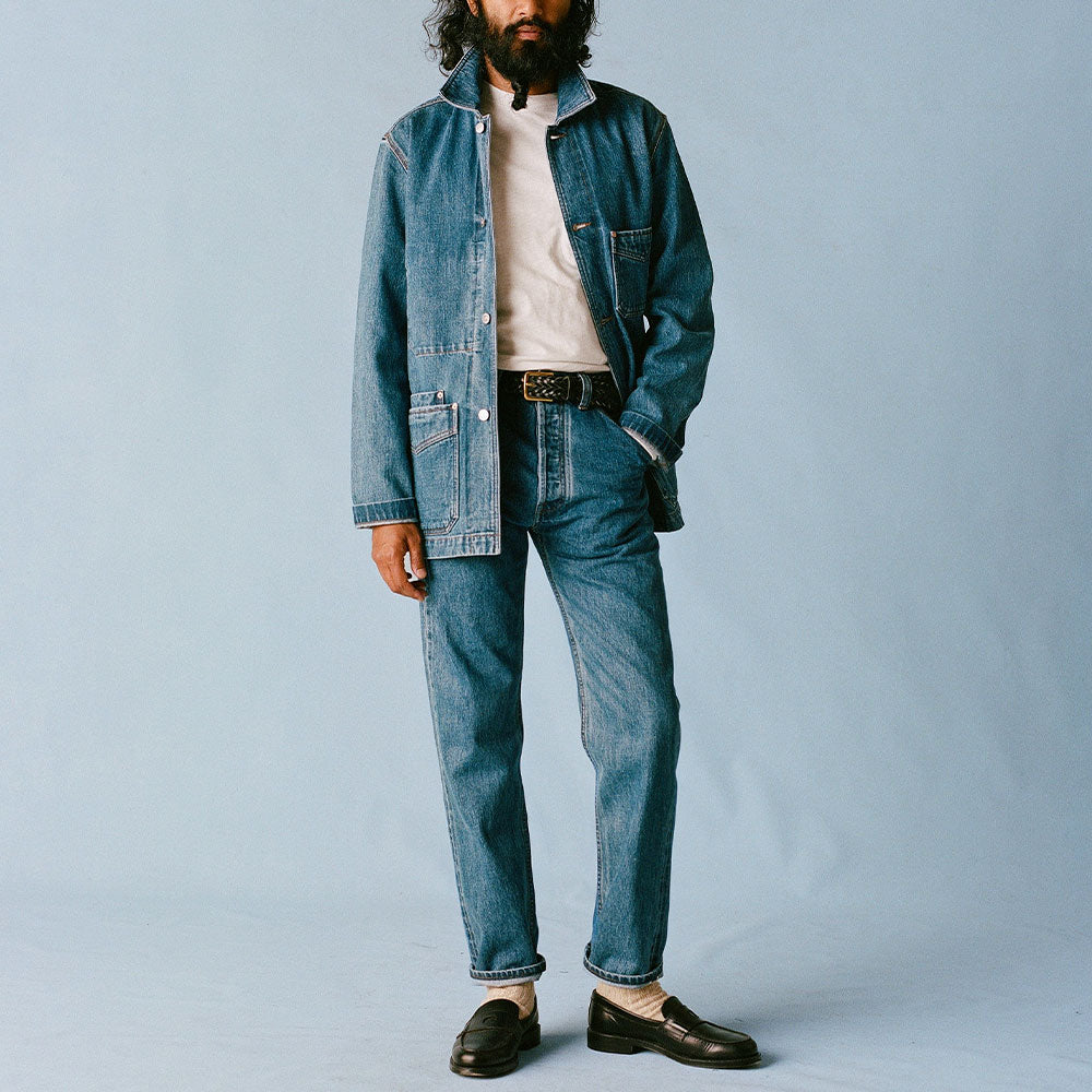 Drake's - Veste de Travail Selvedge - Bleach Wash