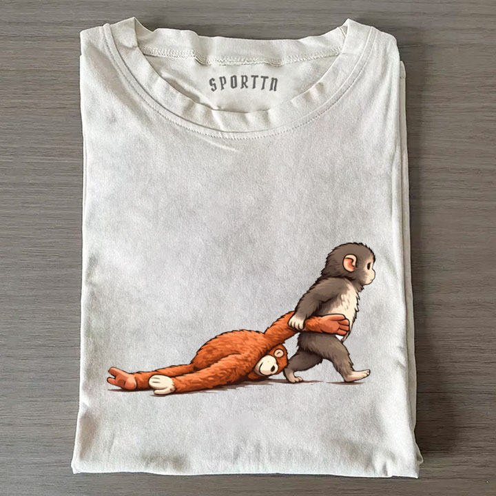 Punch-kun Monkey Meme Graphic T-shirt