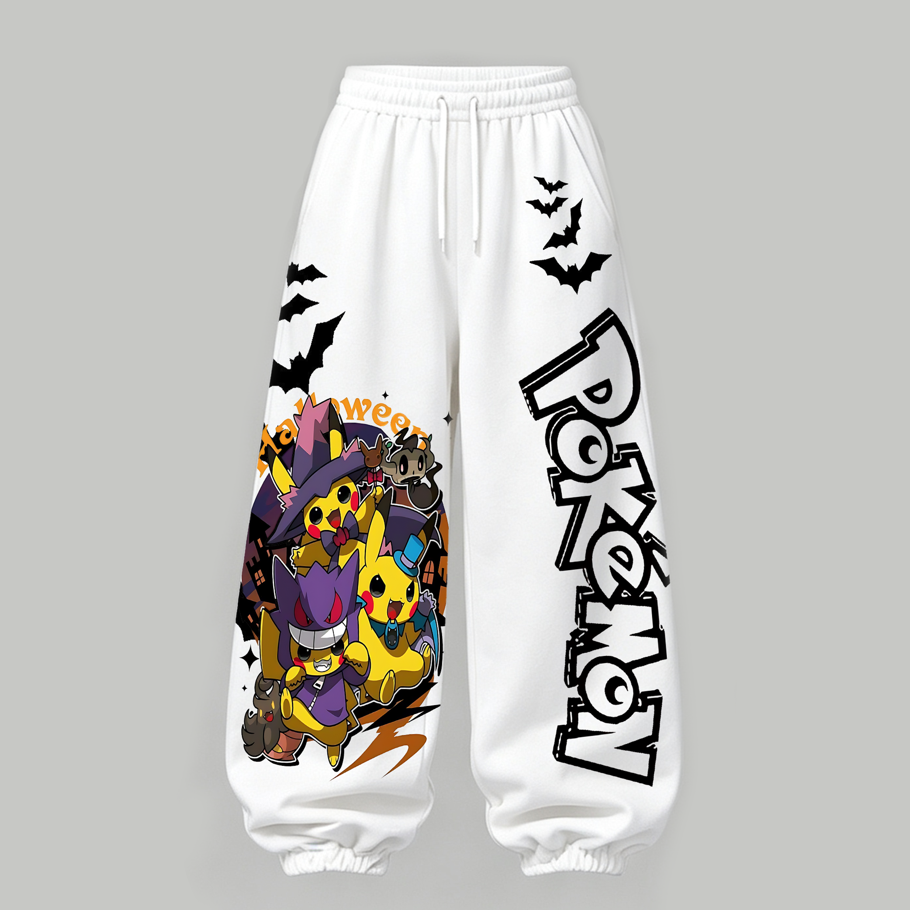 Pokémon Halloween Series Cropped Long Sleeve Hoodie & High Waist Jogger Pants Two Piece TeeThreads Sustain the Scene with Custom Apparel