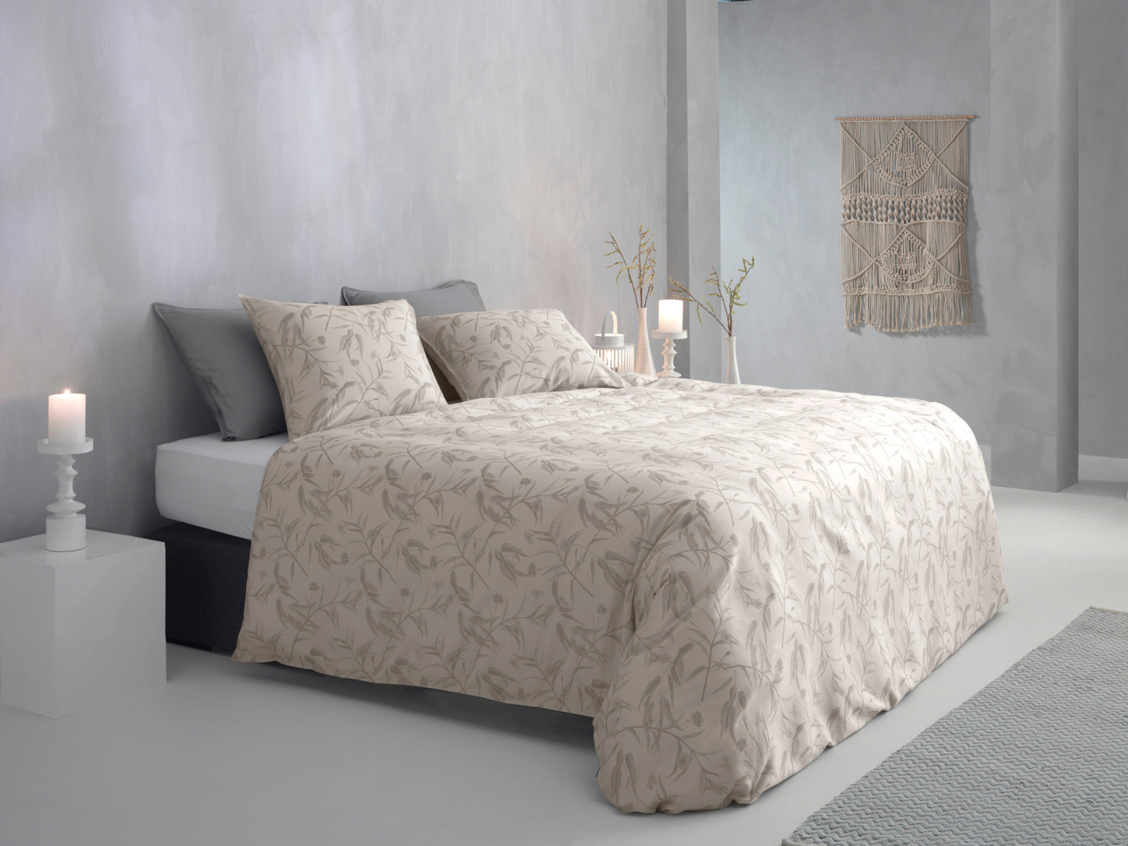 Zo Home Dekbedovertrek Katoen Satijn Fiori di - off white