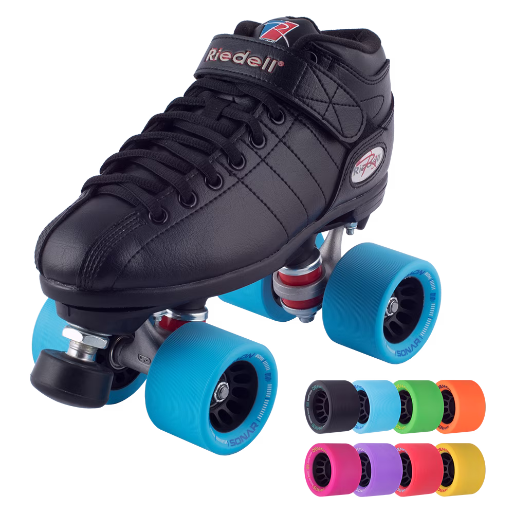 Riedell Quad Roller Skates - R3 Demon(12 Adult/Color of Wheels: Orange)