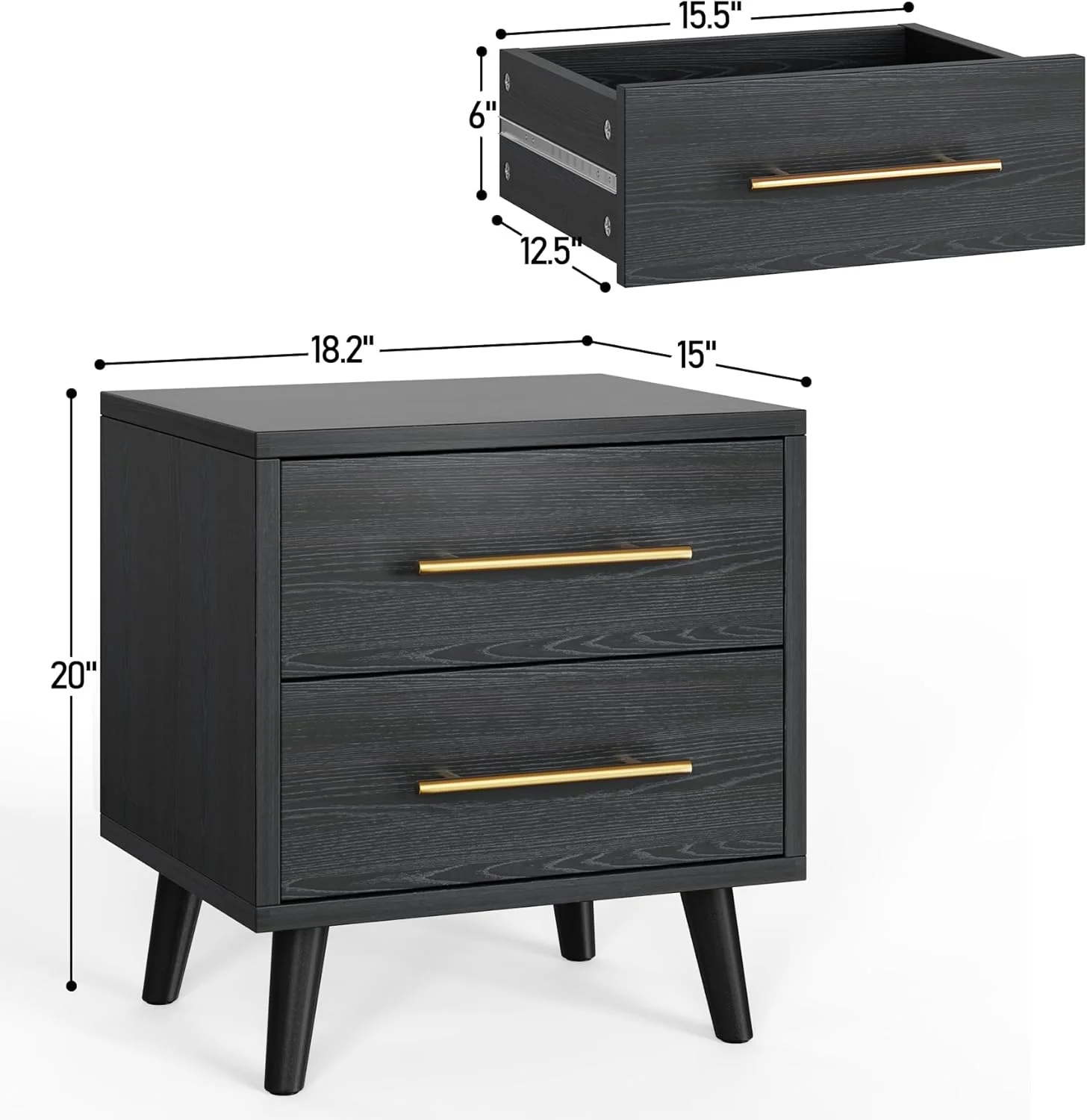 Lofka King Bedroom Furniture Set - Includes One King Bed Frame, Two Nightstands and 2 Dressers for Modern Home Decor - Image 10