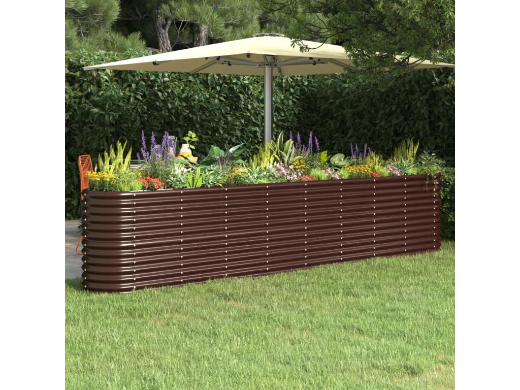 Decoratodo acero recubrimiento polvo marrón 332x40x68 cm