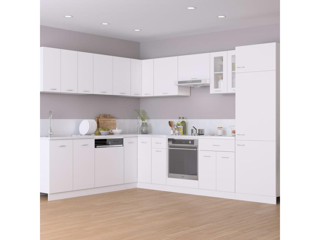 Armario colgante de cocina madera ingeniería blanco 80x31x60 cm