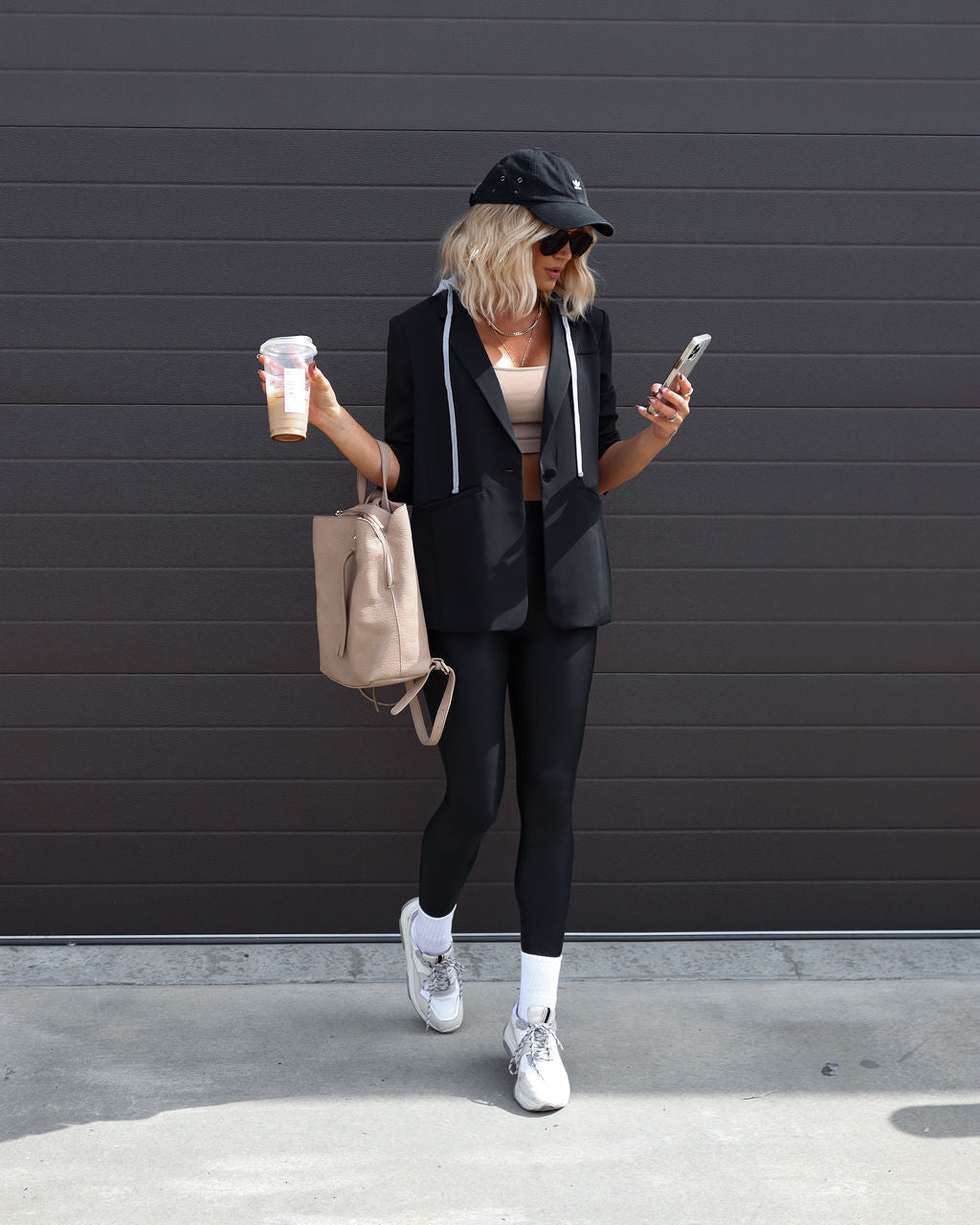 Cry Me A River Pocketed Hooded Blazer - Black - Se7enfashion