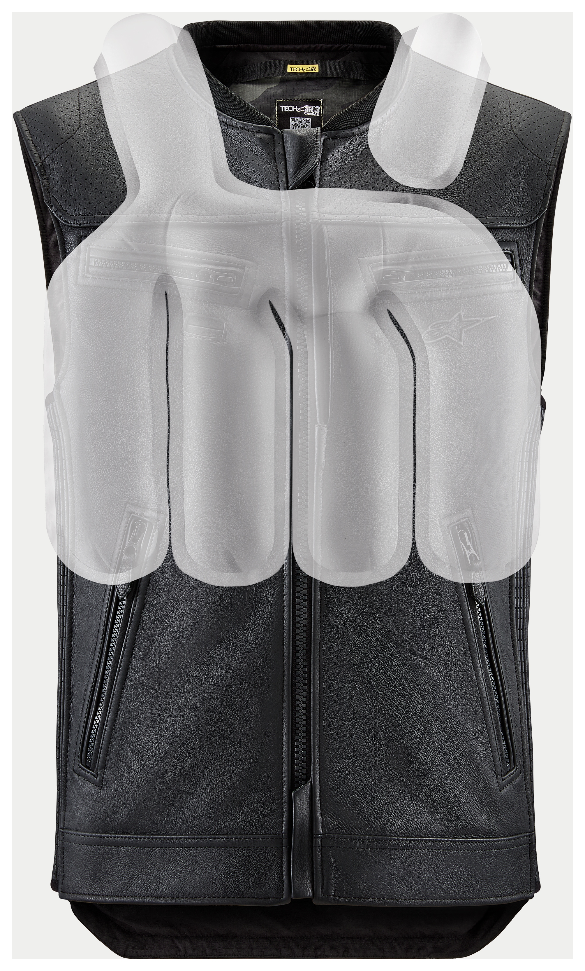 SportsBikeShop Alpinestars Tech-Air 3 Leather Vest Airbag System (LG and XL)