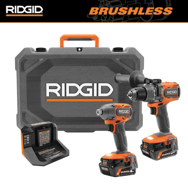 18V Brushless 2-Tool Combo Kit with 6.0 Ah and 4.0 Ah MAX Output Batteries. Charger. and Hard Case