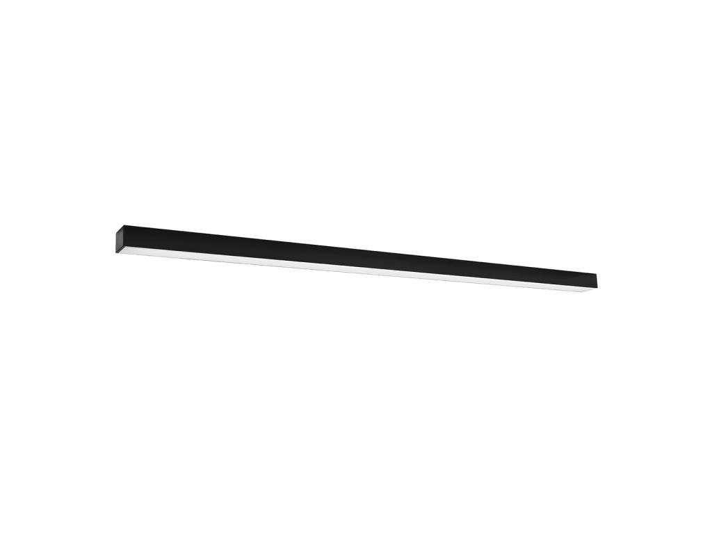 Lámparas de techo Pinne minimalista de aluminio - 1 fuentes luminosas - L.150 x A.6 cm - negro