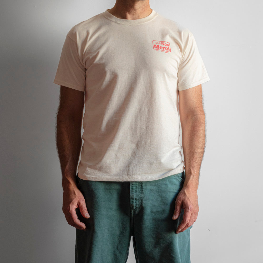Merci - T-shirt Cafe Non Merci - Ecru