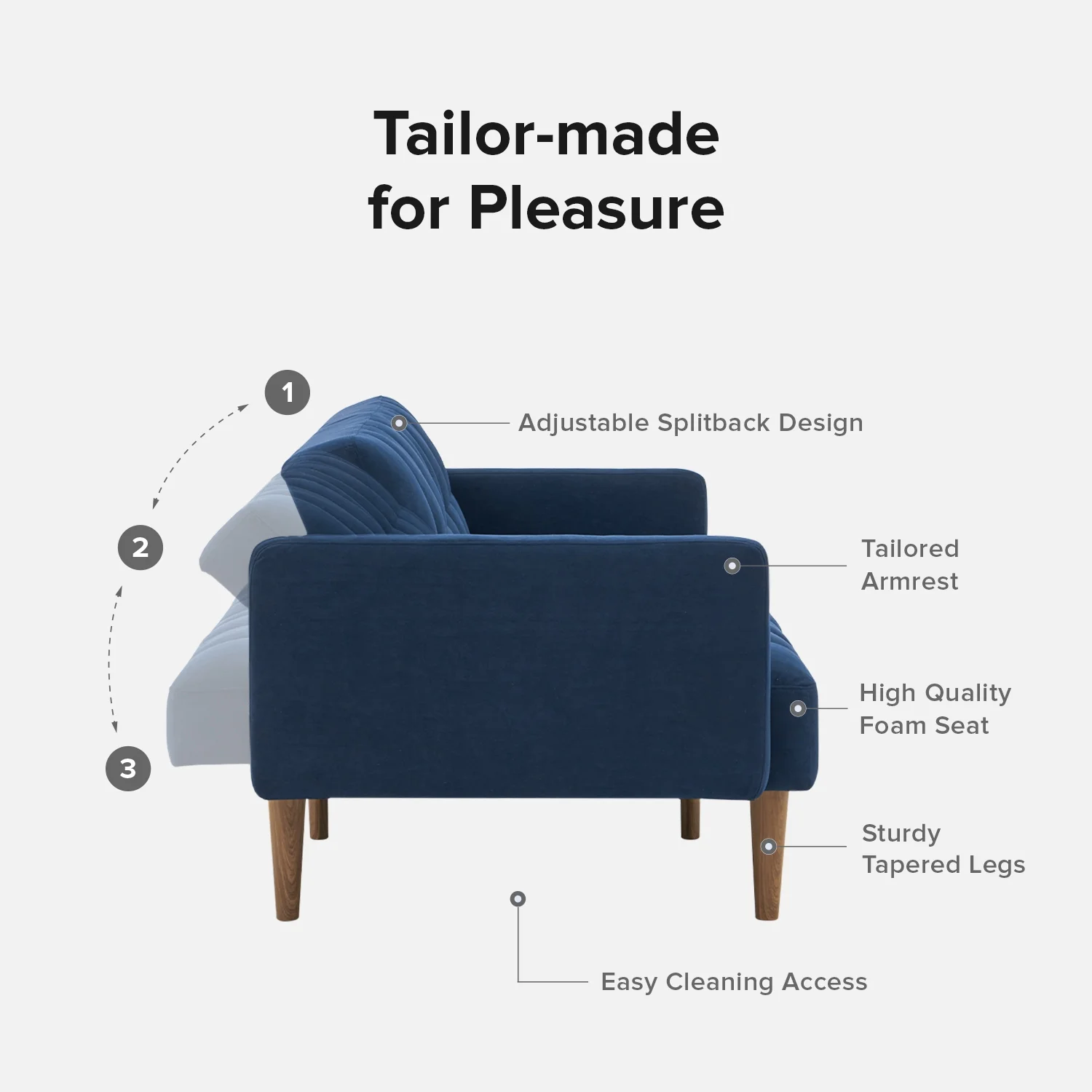 Mopio Aaron Futon Sofa Bed Old Rosa - Image 78