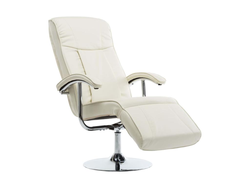 Sillón TV Piel Sintética Crema