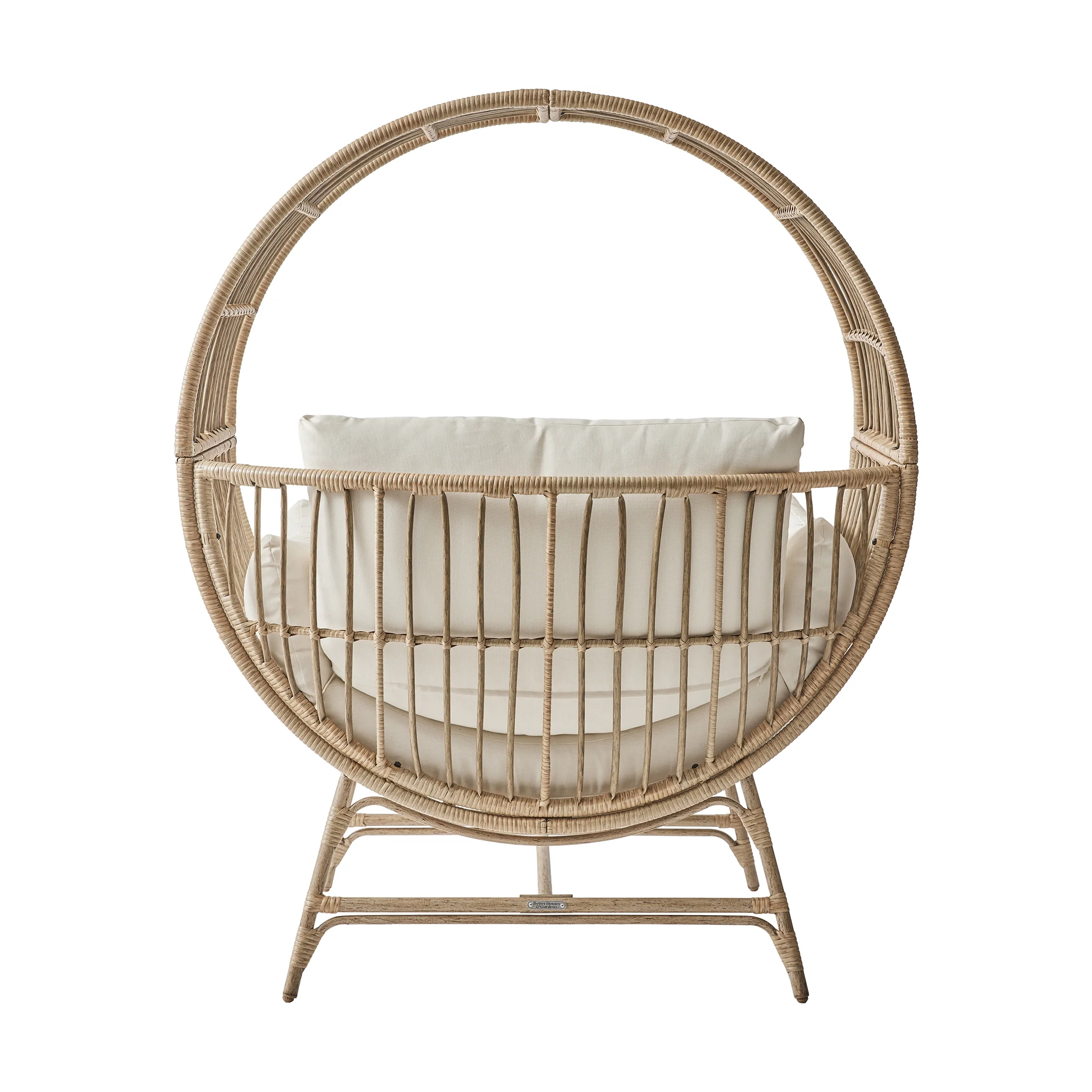 Better Homes & Gardens Bellamy Round Wicker Outdoor Lounge Chair, Beige - Image 7