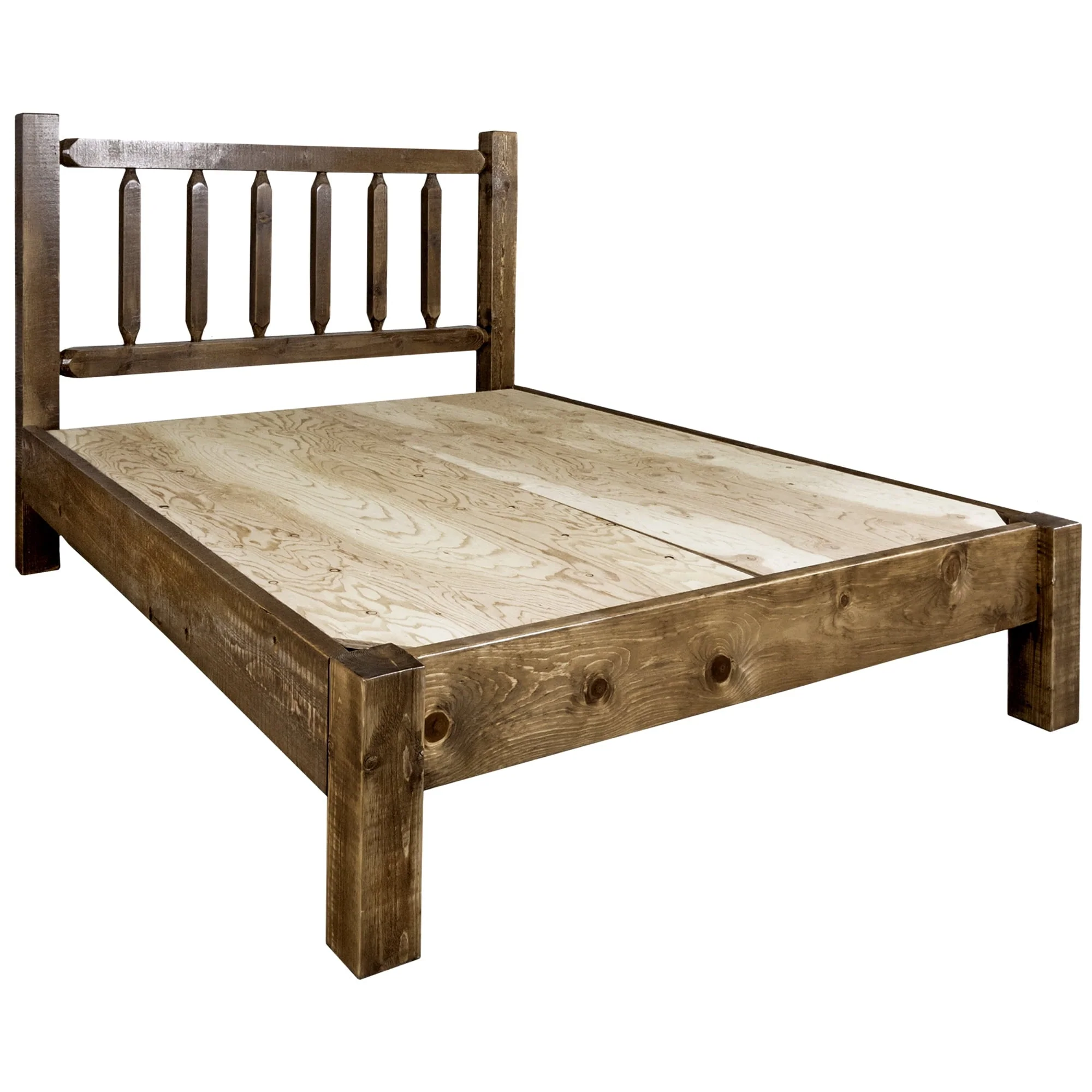 Homestead Collection Full Platform Bed, Stain & Clear Lacquer Finish - Image 4