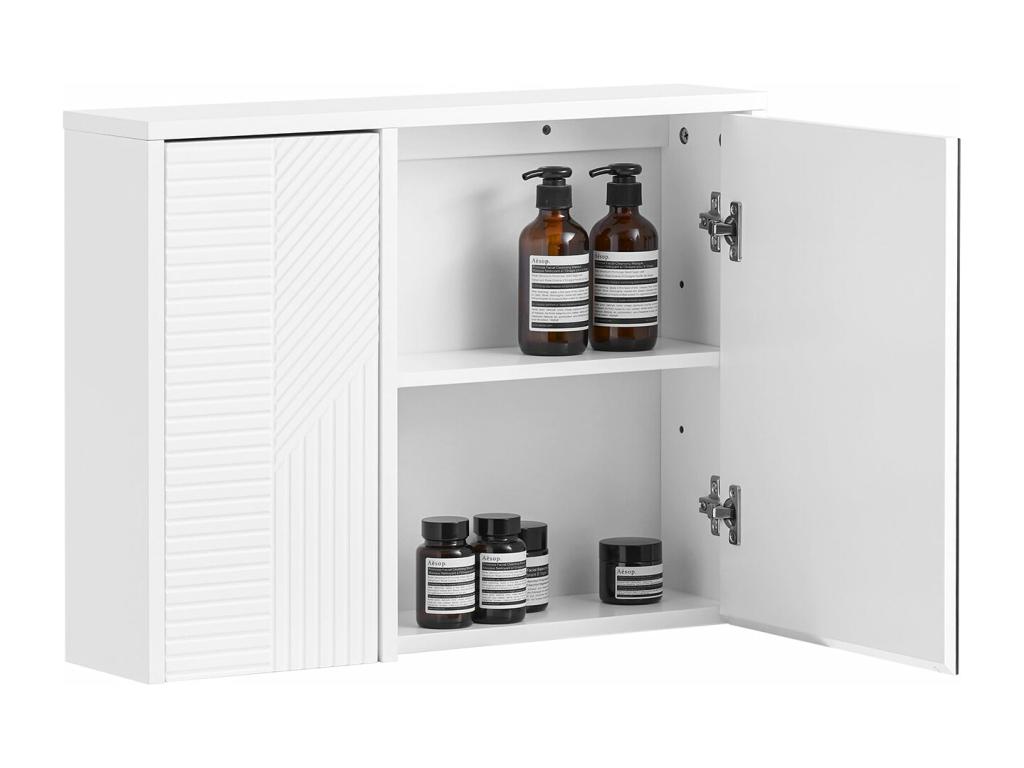 Mueble de Pared con Espejo Armario Suspendido BZR153-W Laocacasas ES
