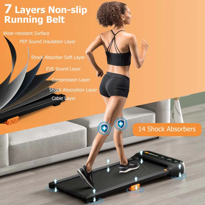 Eletriclife Under Desk Walking Pad Treadmill with Watch-Like Remote Control