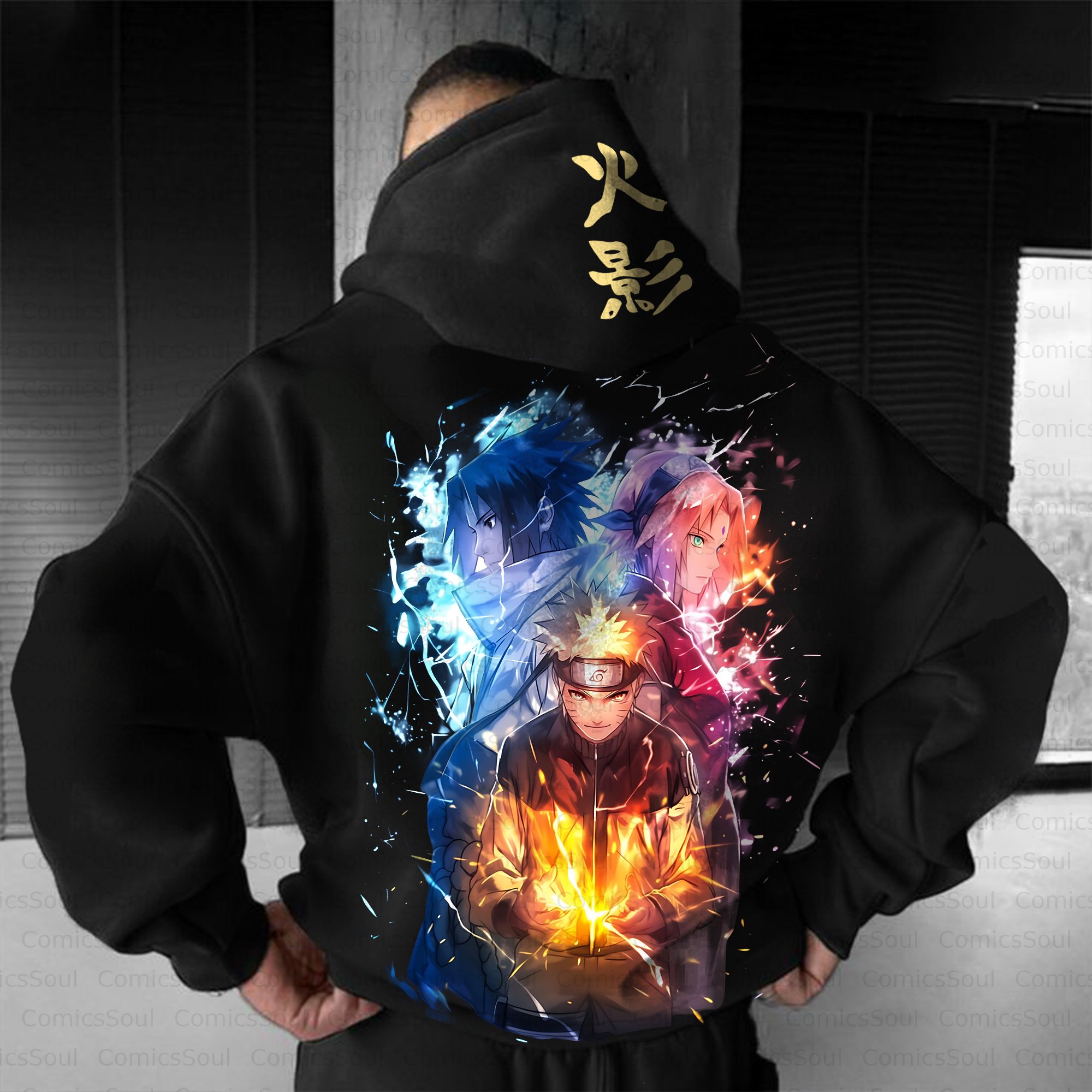 Unisex Anime Inspired Vintage Plush Hoodie