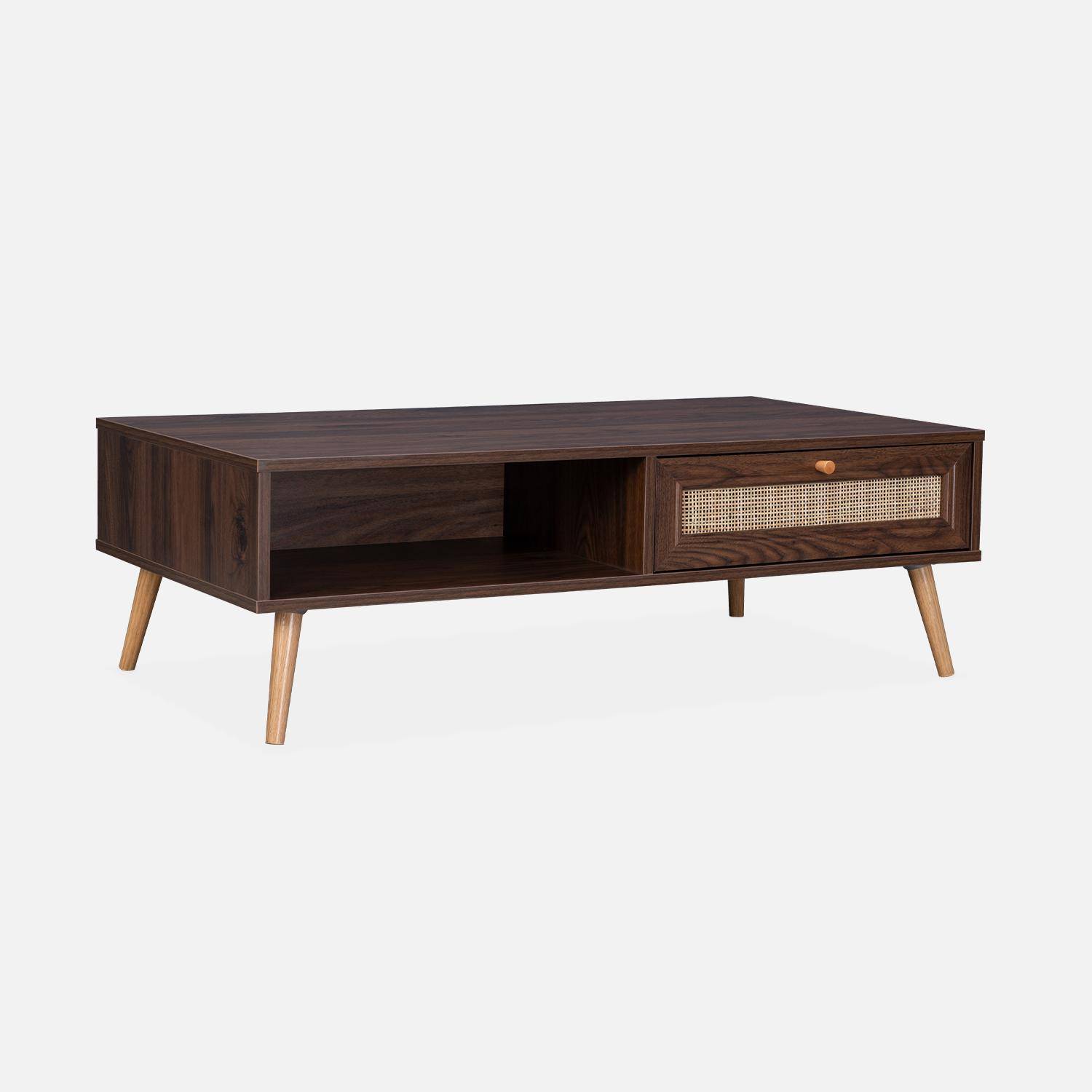 Boheme - Mesa de centro estilo escandinavo de caña