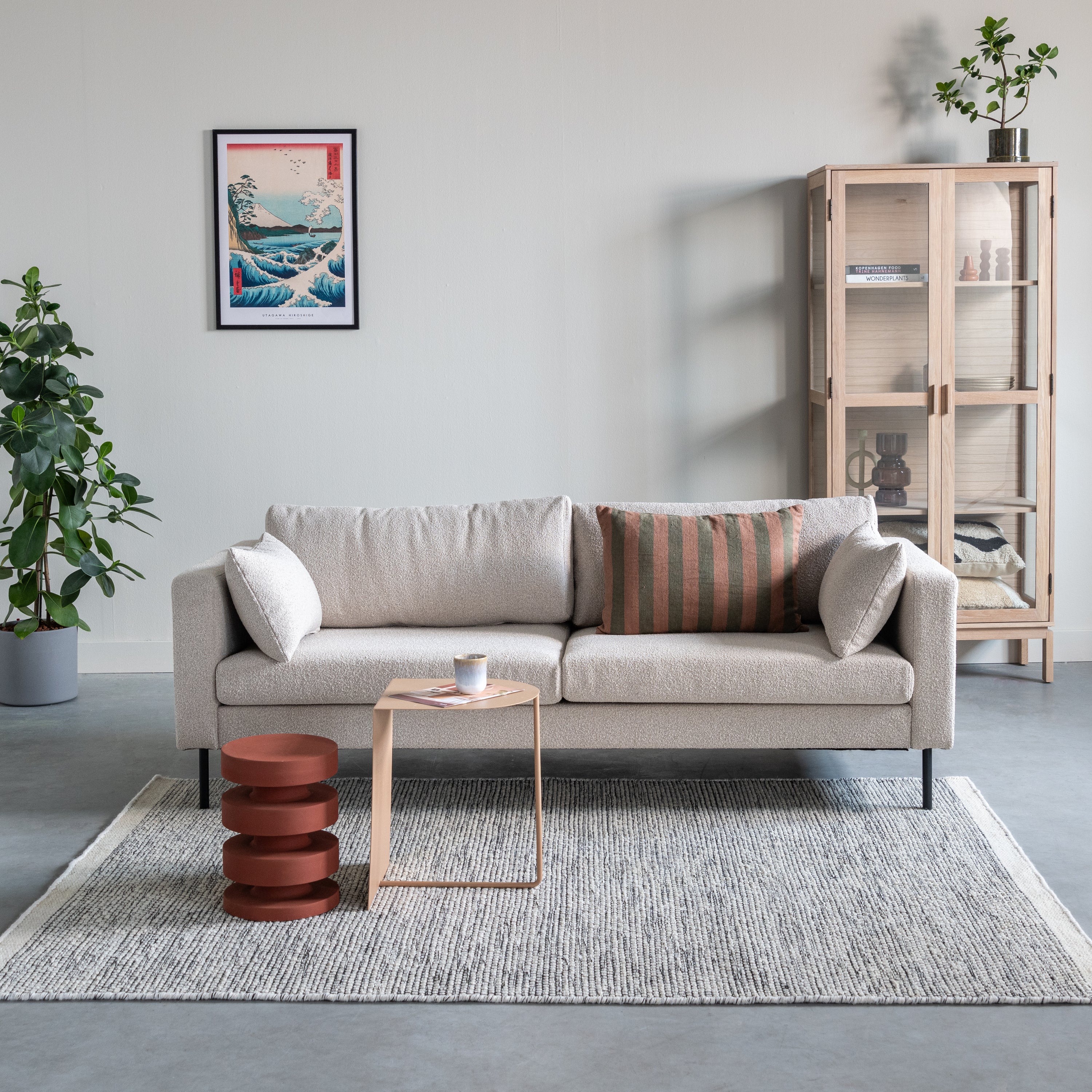 by fonQ Chess Wollen Vloerkleed 200 x 300 cm - Zwart/Wit